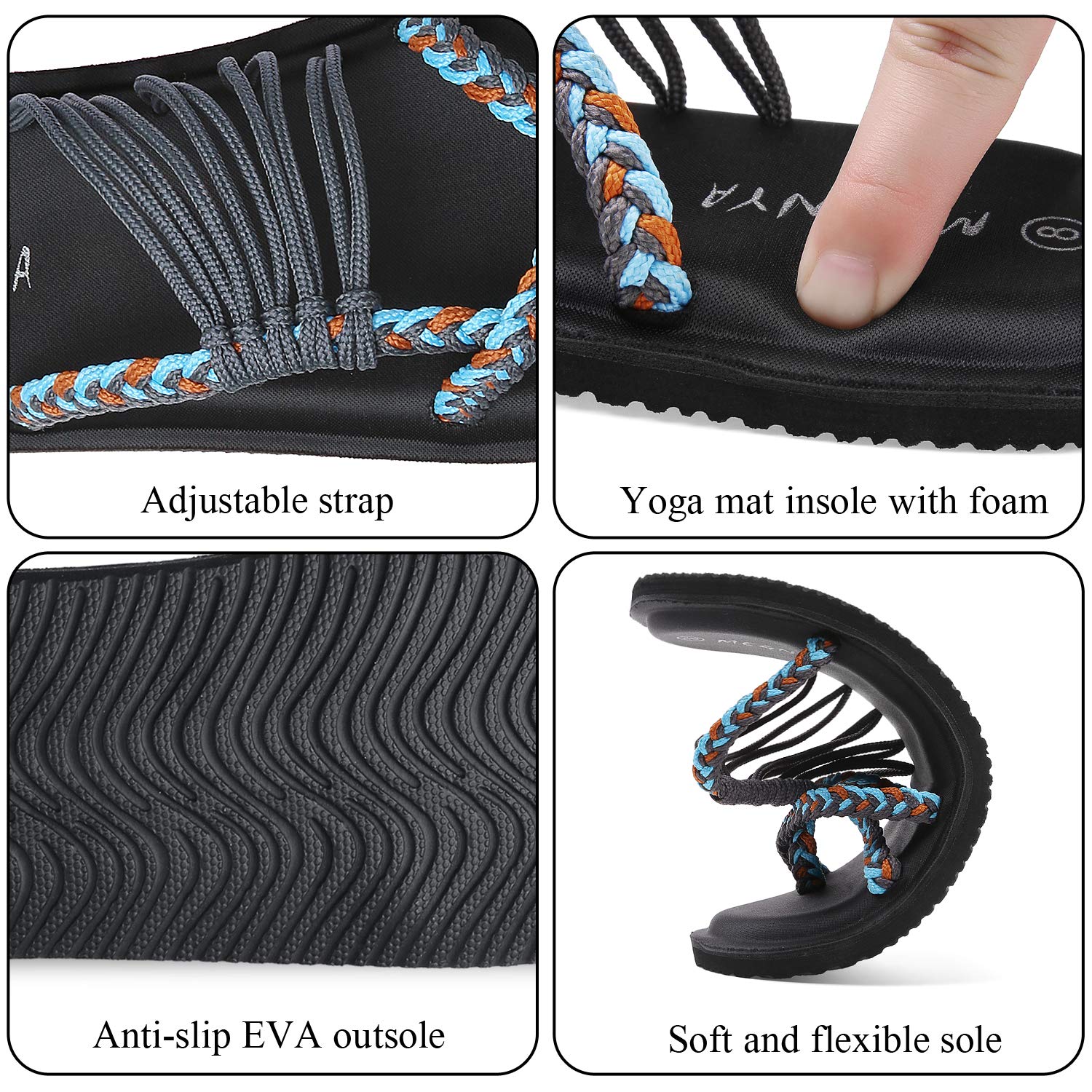 Premium Women's Yoga Mat Flip Flops - Ultra Comfortable Foam Walking Sandals | Lightweight & Flexible Slippers for Beach, Poolside, Vacation & Outdoor Activities | Perfect for Yoga, Travel & Relaxation