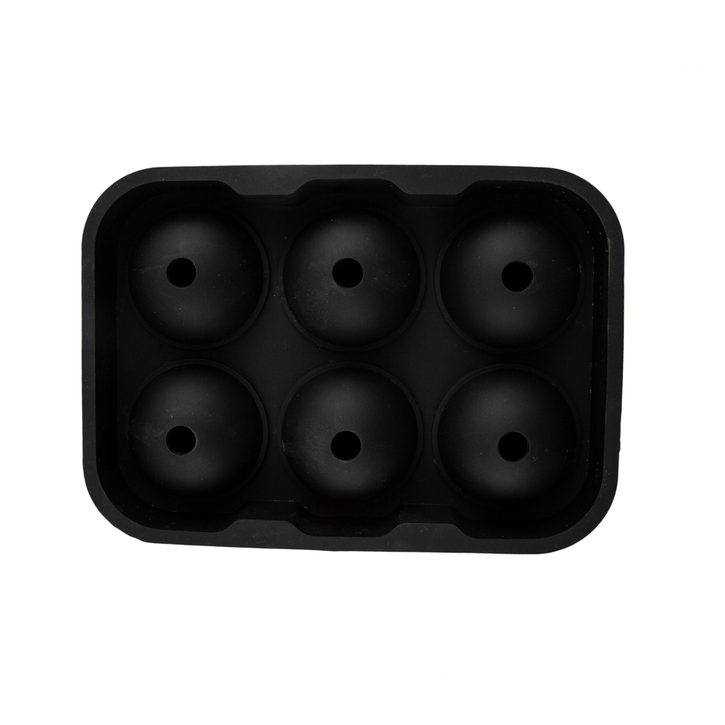 Premium Black Round Silicone Ice Cube Tray - BPA Free Flexible Mold for Cocktails, Whiskey, and Beverages - Perfect for Home Bars, Parties, and Kitchen Use