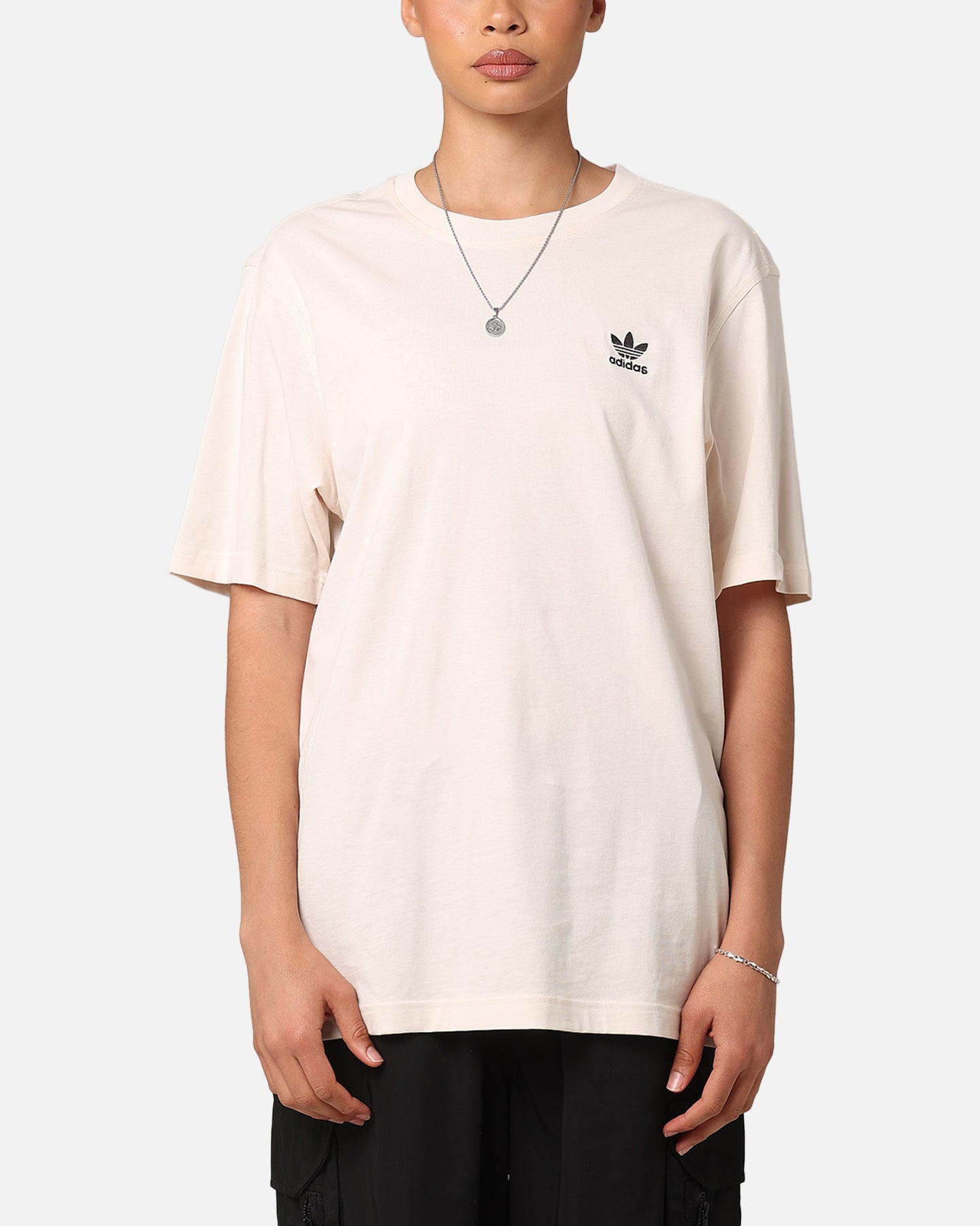 Adidas Essentials Men's T-Shirt - Wonder White - Soft Cotton Crewneck Tee for Casual Wear, Gym & Everyday Outfits