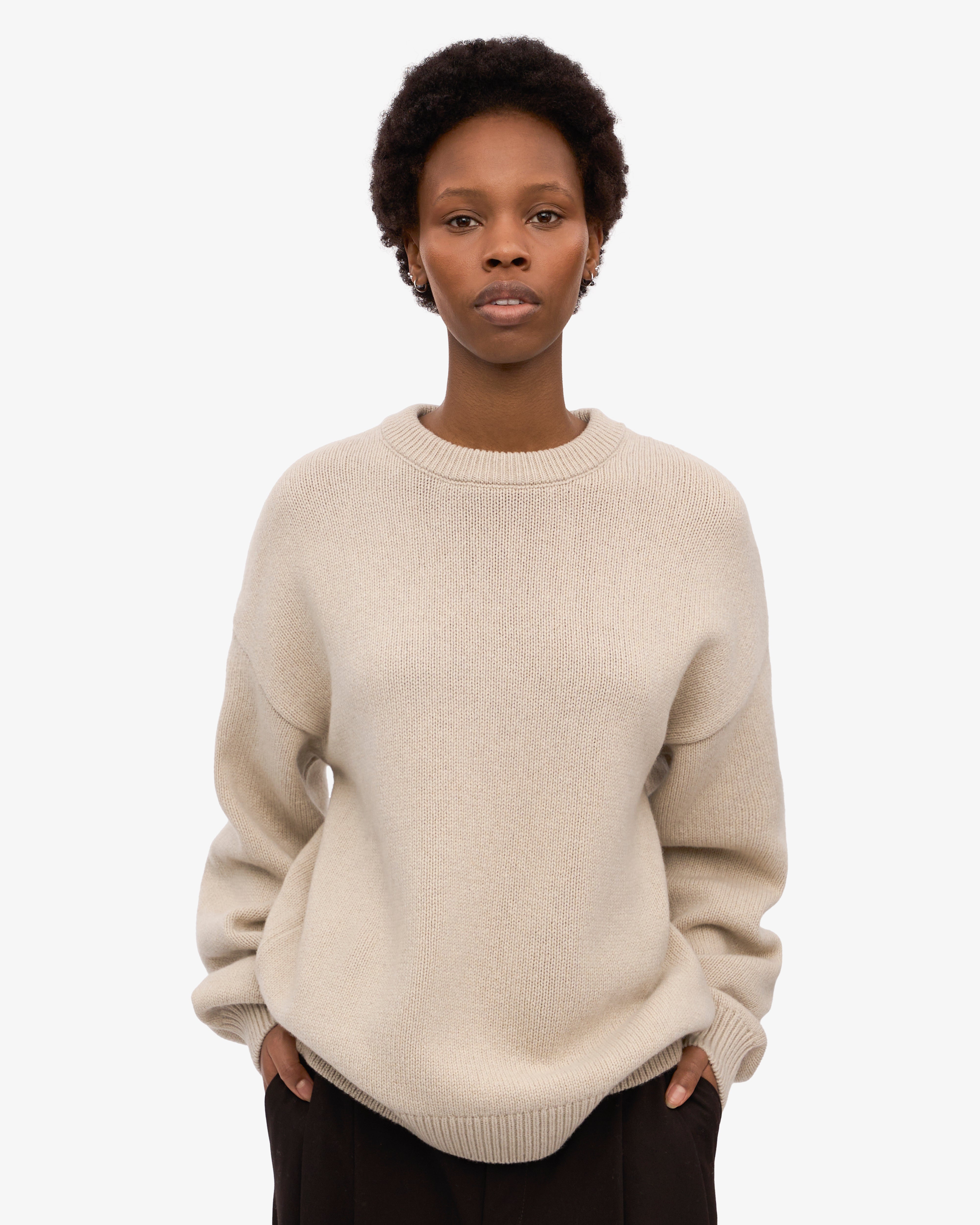 Premium Oversized Merino Wool Sweater - Ivory White | Soft & Warm Winter Pullover | Cozy Casual Wear for Women & Men | Perfect for Cold Weather, Office & Weekend Outfits