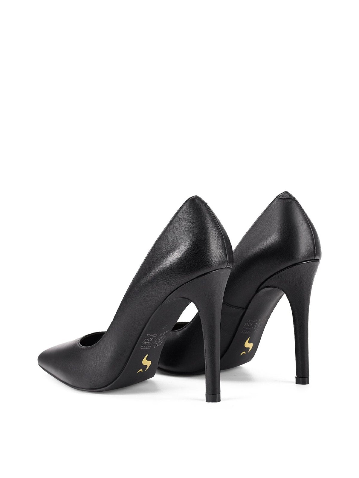 Elegant Black Leather Stiletto Pumps for Women - High Heel Dress Shoes for Party, Wedding & Evening Events