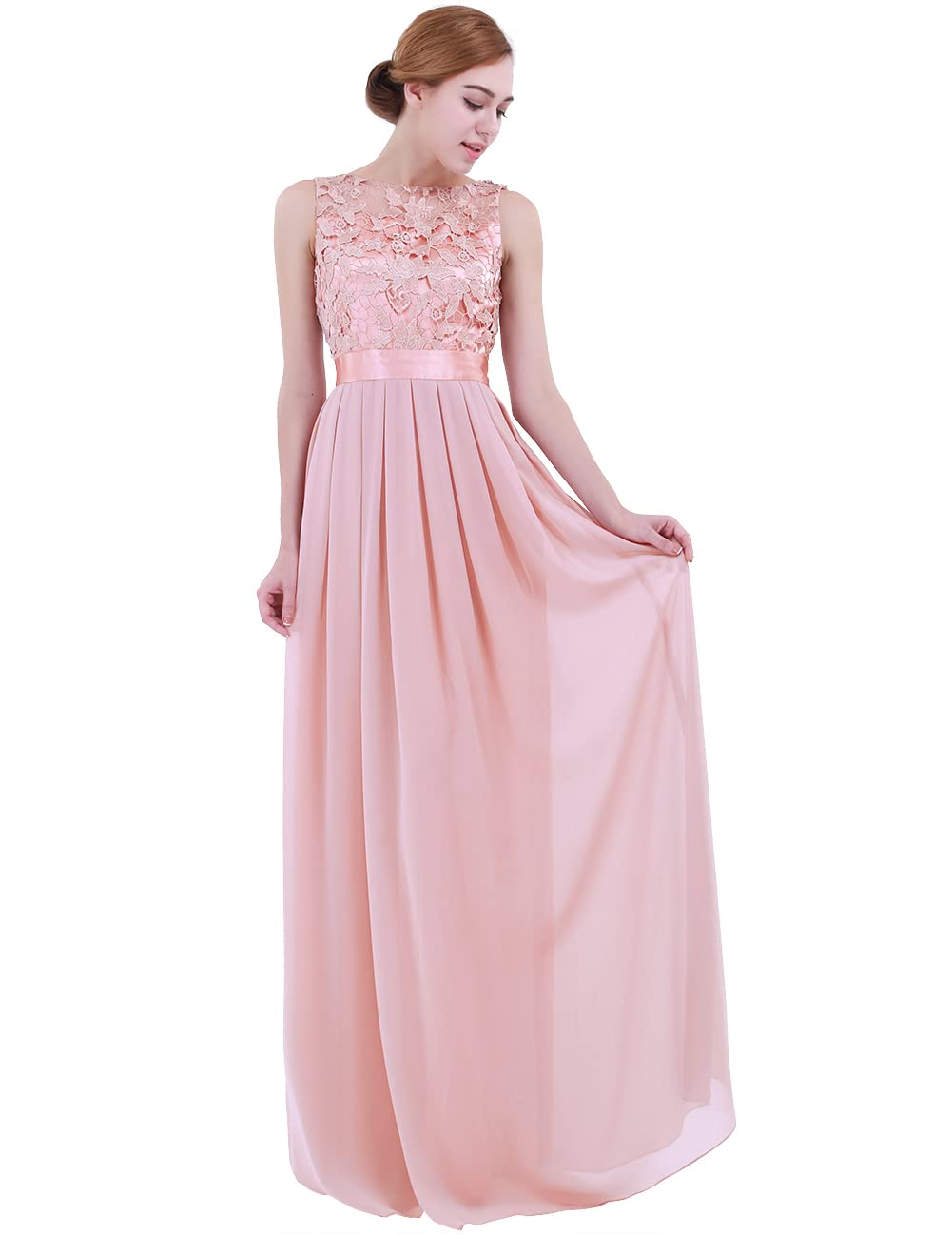 Elegant Women's Evening Dress for Cocktail Party, Wedding & Prom - Floral Lace Long Maxi Gown | Perfect for Bridesmaids, Dances & Formal Events