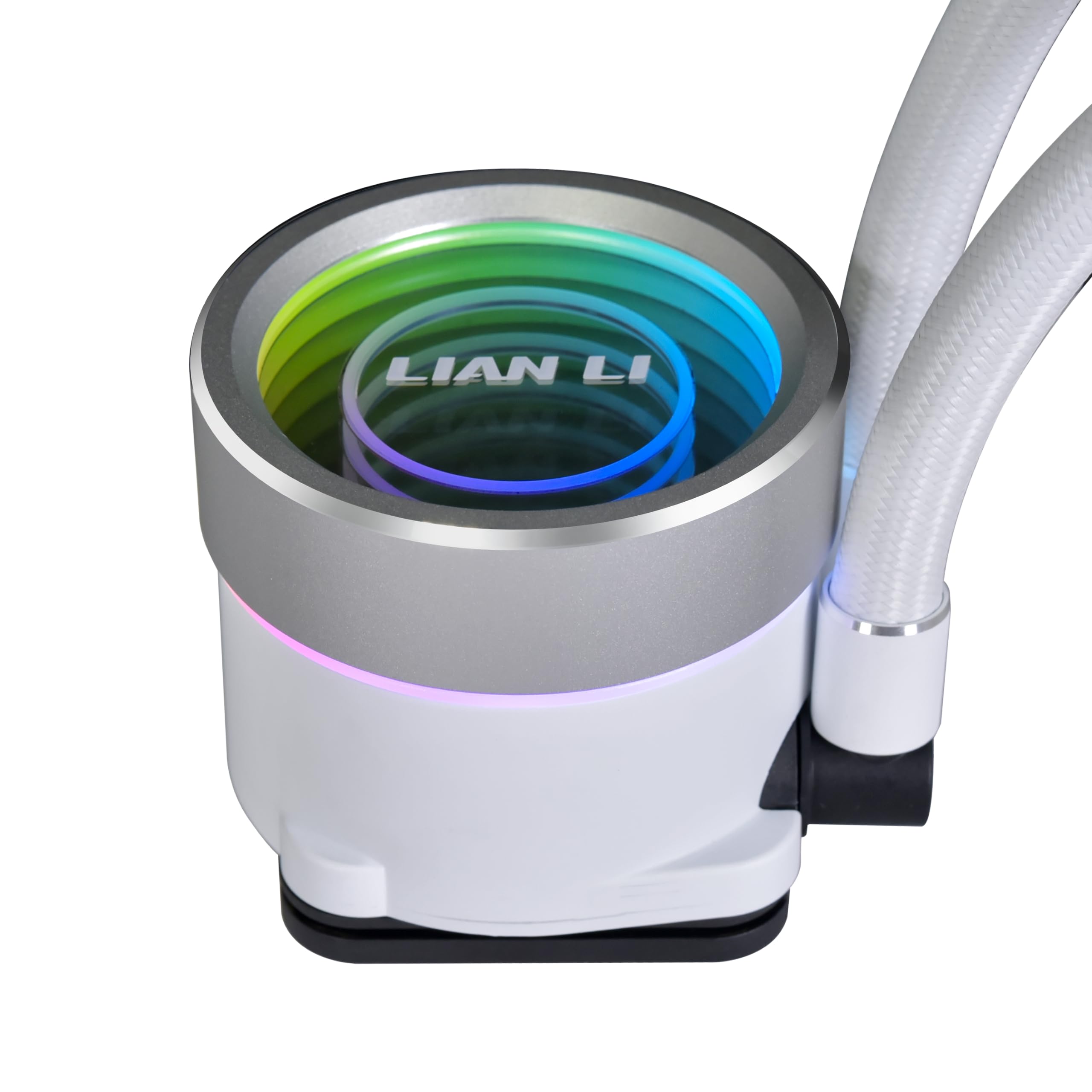 Lian Li GA2T36W Galahad II Trinity 360mm AIO RGB CPU Liquid Cooler - Daisy-Chain ARGB Radiator Fans - Compatible with Intel LGA 1700/1200/115X & AMD AM5/AM4 - White - Perfect for Gaming PCs & High-Performance Workstations
