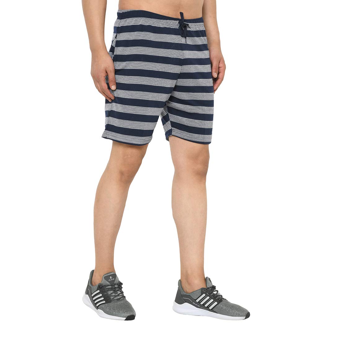 Men's Cotton Blended Striped Casual Shorts - Mack Jonney Comfortable Summer Beachwear & Lounge Pants for Outdoor Activities