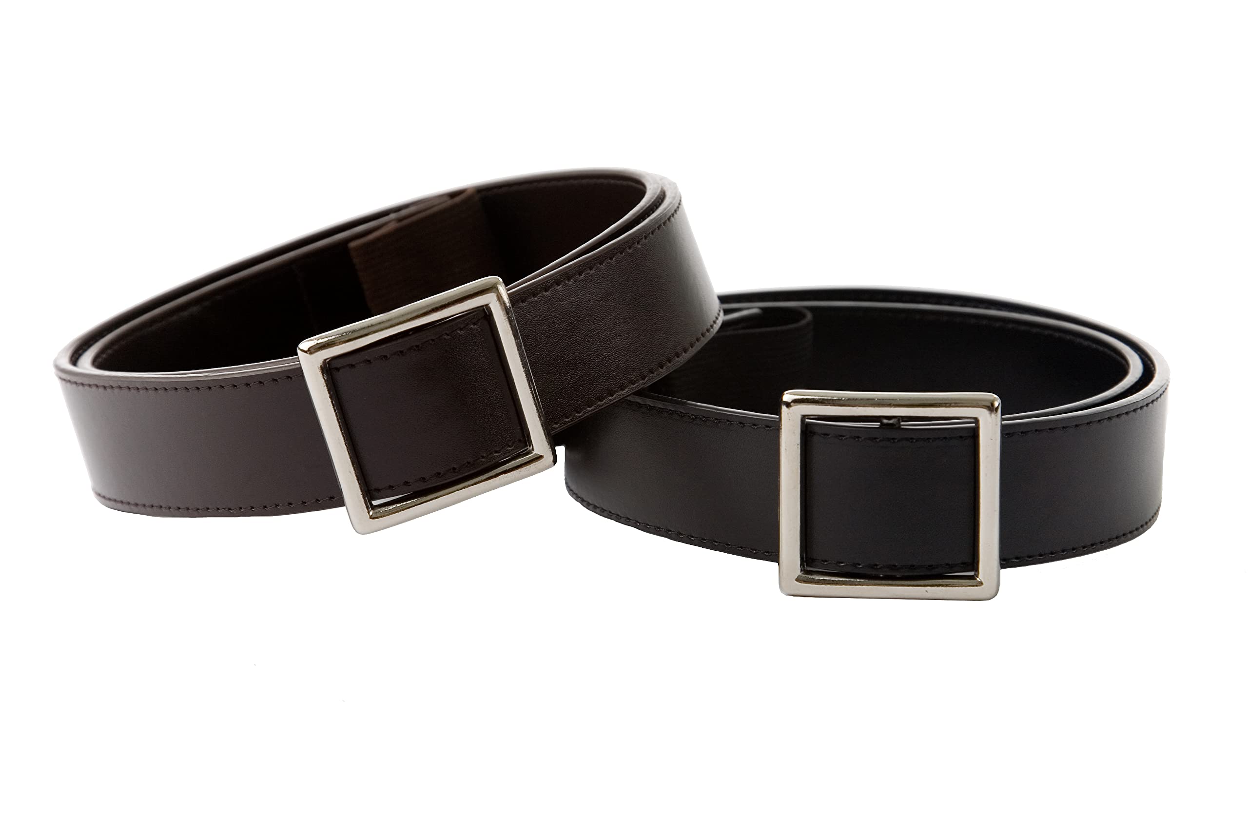 Genuine Leather Adjustable Velcro Belt for Men & Women – Stylish Faux Buckle Design – Perfect for Casual Wear, Office & Travel