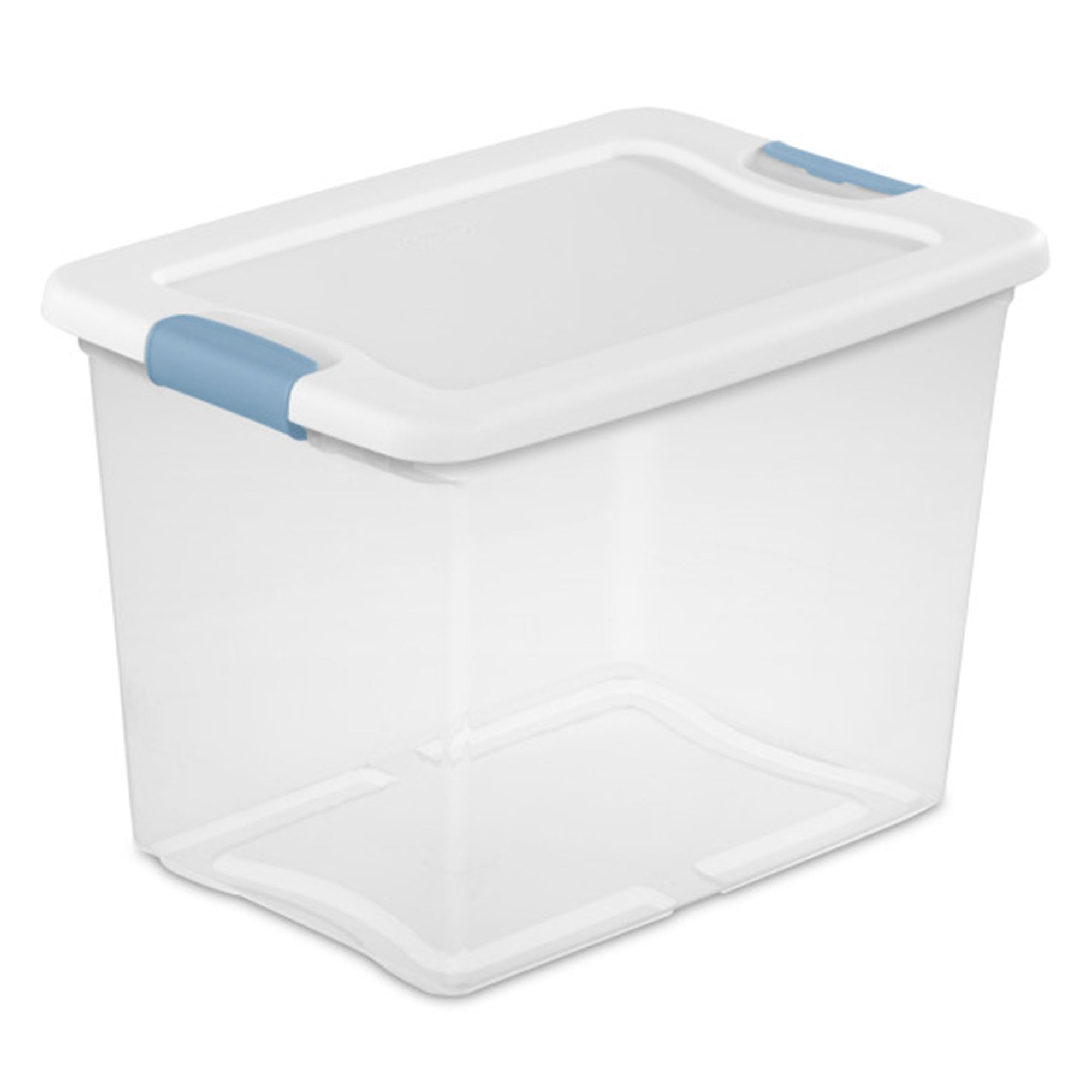 Sterilite 24-Pack 25 Quart Clear Plastic Storage Bins with Latching Lids - Stackable Organizer Boxes for Home, Office, Closet & Garage Organization