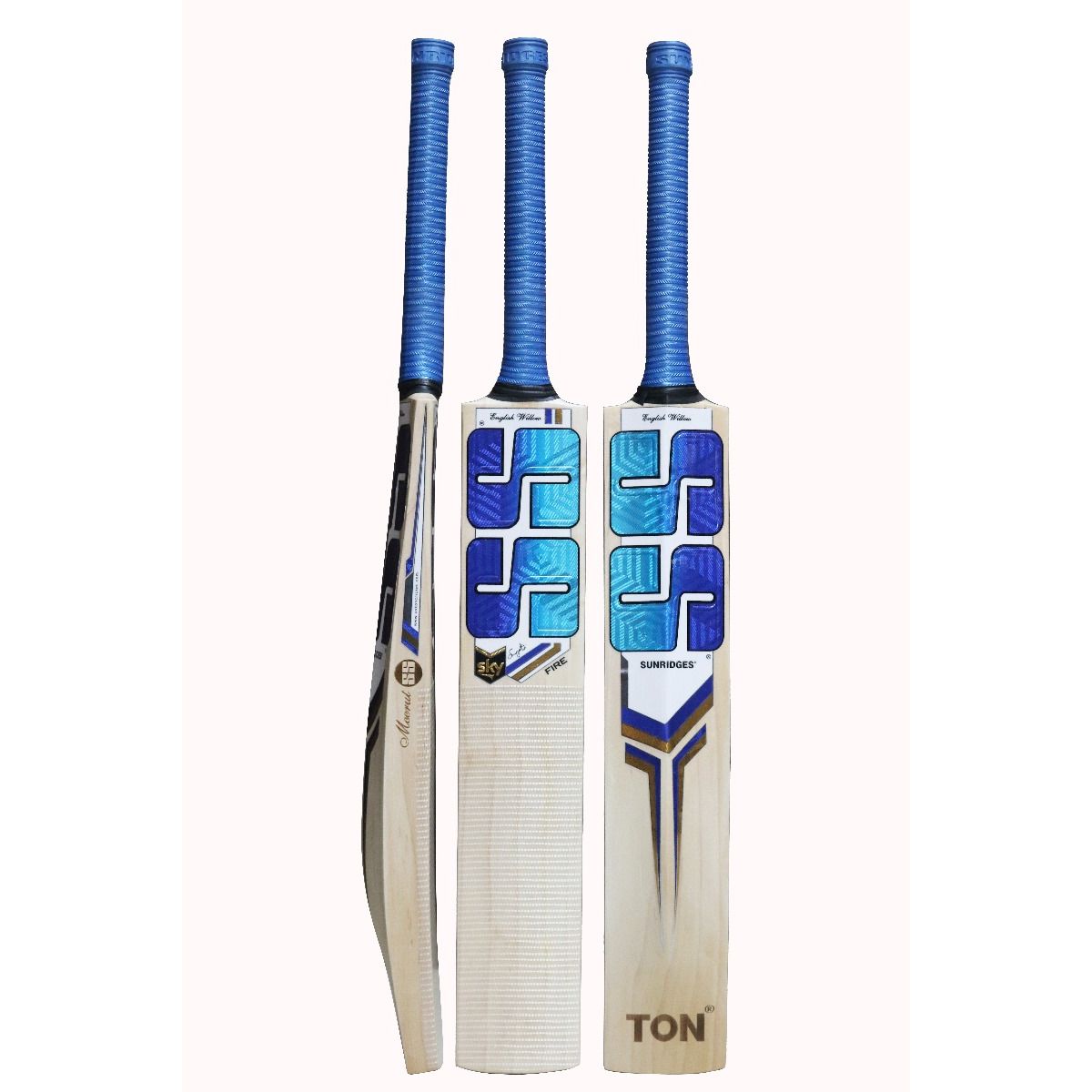 Premium SS SKY Fire English Willow Cricket Bat - Handcrafted for Power & Performance - Perfect for Professional Matches & Training Sessions