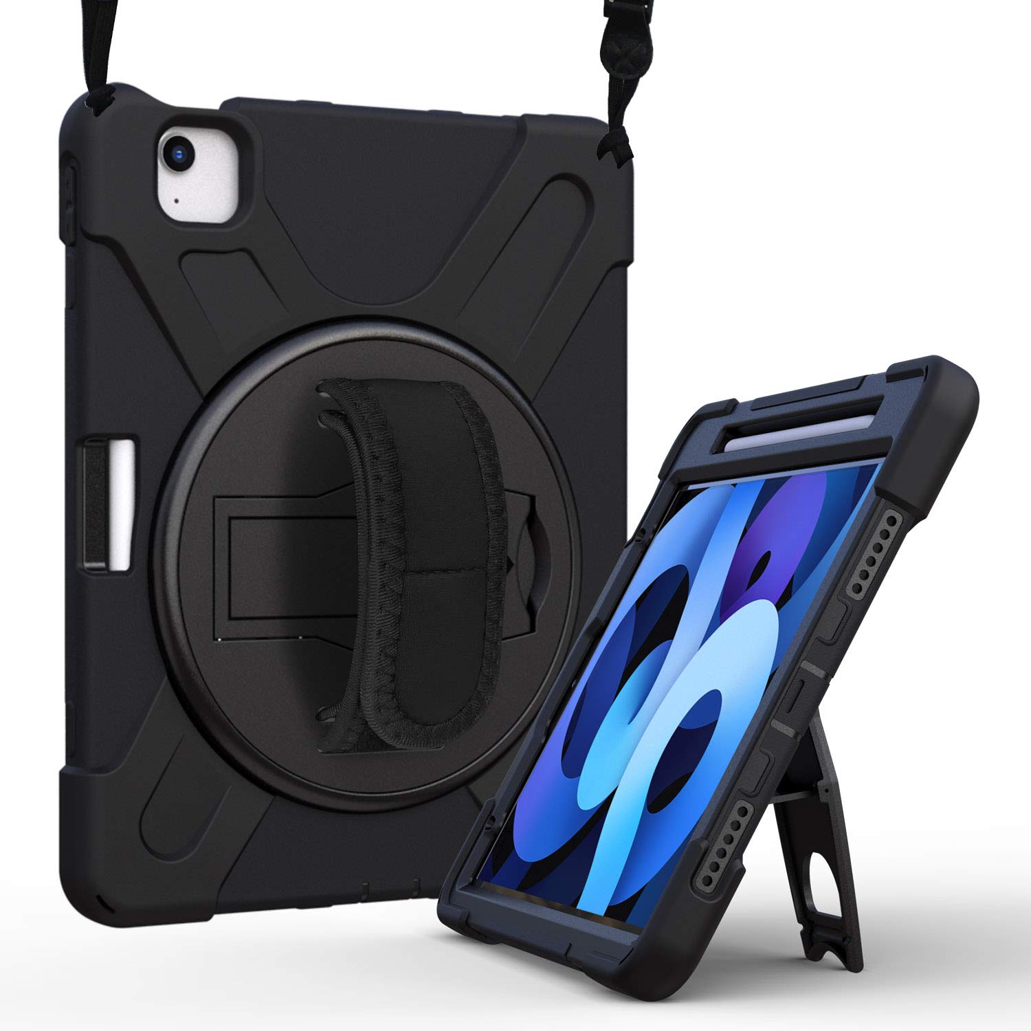 CWNOTBHY Heavy Duty Shockproof Protective Case with Hand Strap for iPad Air 4th Gen 10.9