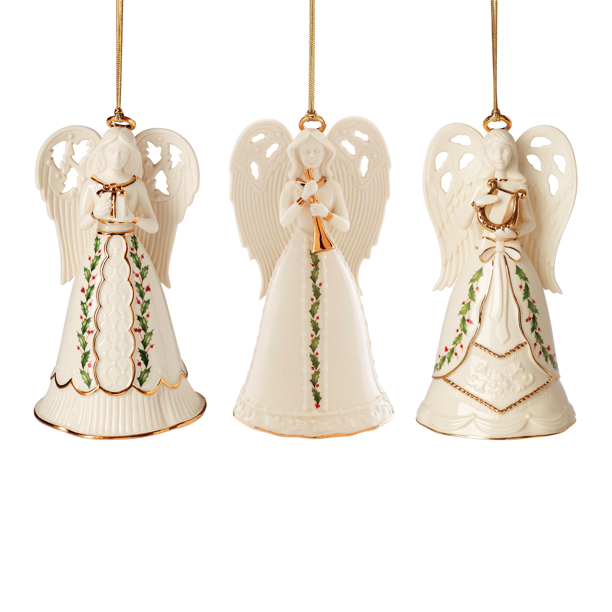 3-Pack Christmas Angel Bell Ornaments - Handcrafted Holiday Decor for Tree, Gift, and Home Decoration