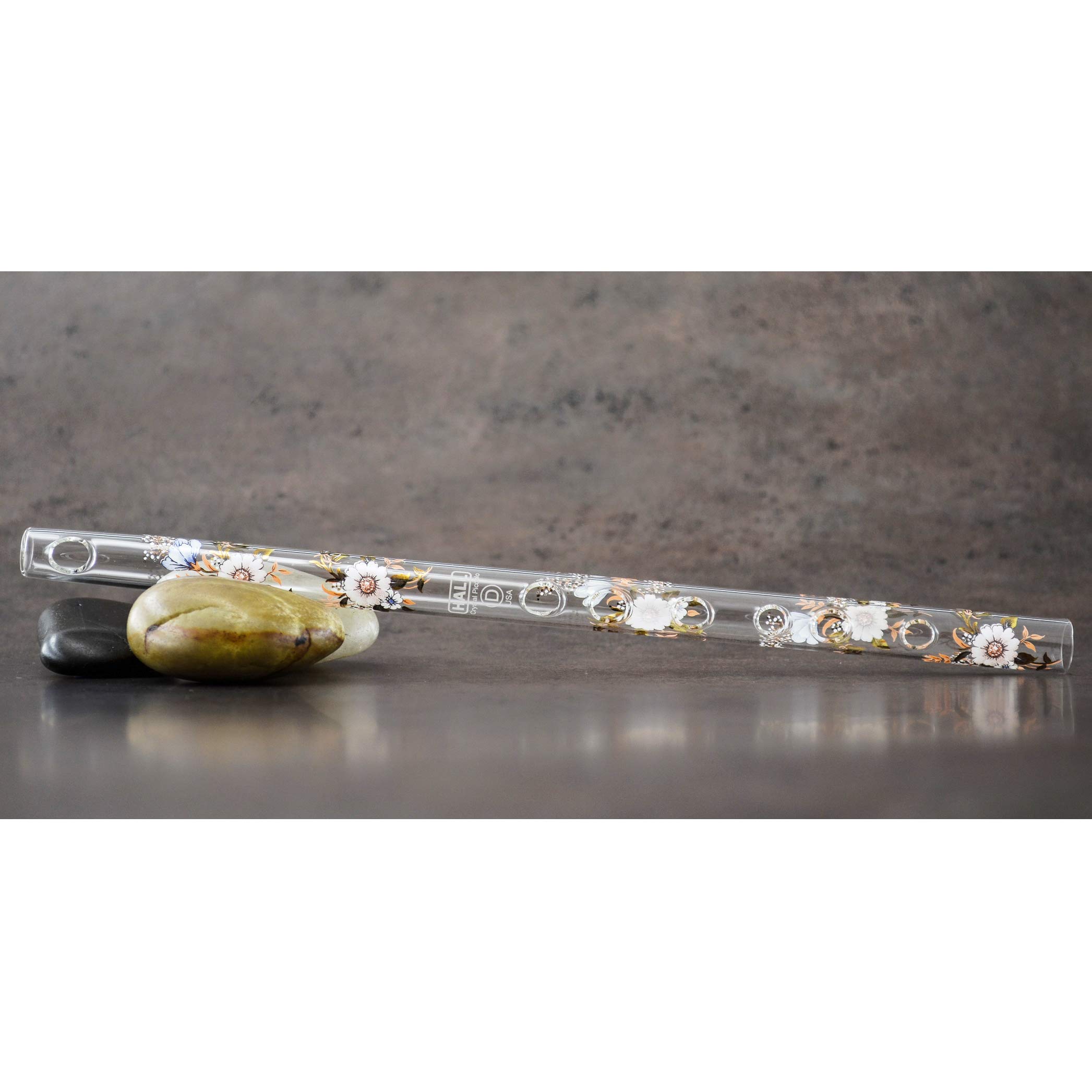 Hall Crystal Flute 22202 - Professional D Key Offset Glass Flute for Classical & Jazz Performance - Perfect for Concerts, Studio Recording & Gift Giving