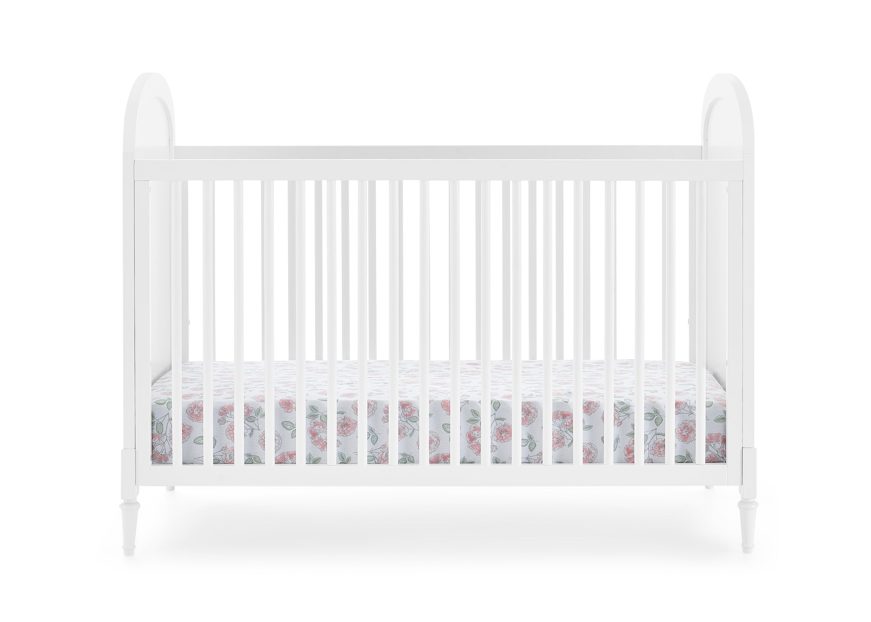 Madeline 4-in-1 Convertible Baby Crib - White Nursery Furniture for Newborn to Toddler Bed | Perfect for Modern Nursery, Bedroom & Daycare