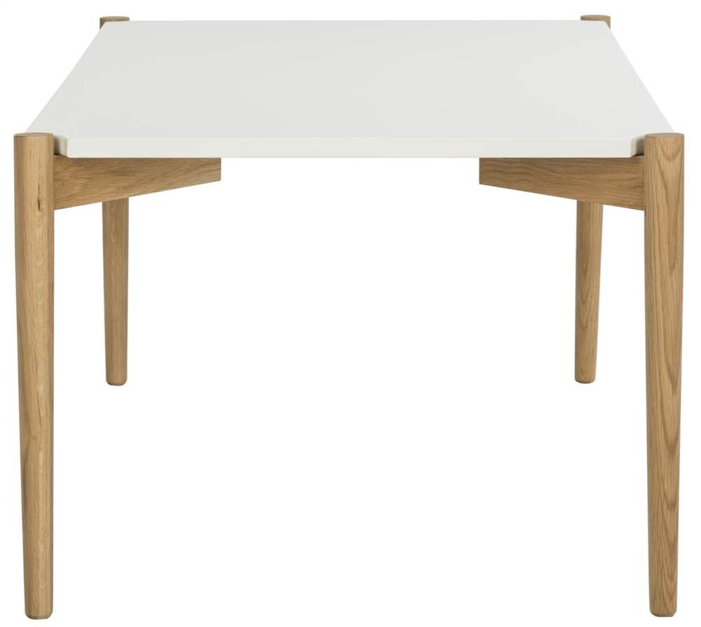 SAFAVIEH Modern Coffee Table - White & Natural Wood Finish, Round Living Room Table for Small Spaces, Perfect for Apartments, Condos & Home Decor