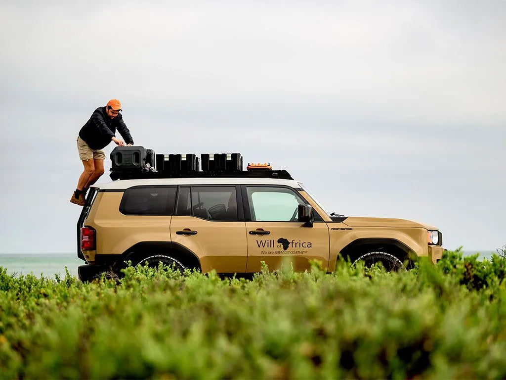 2024+ Toyota Land Cruiser 250 Front Runner Slimsport Roof Rack Kit with Light Bar Mount | Heavy Duty Off-Road Cargo Carrier for Camping & Overlanding Adventures