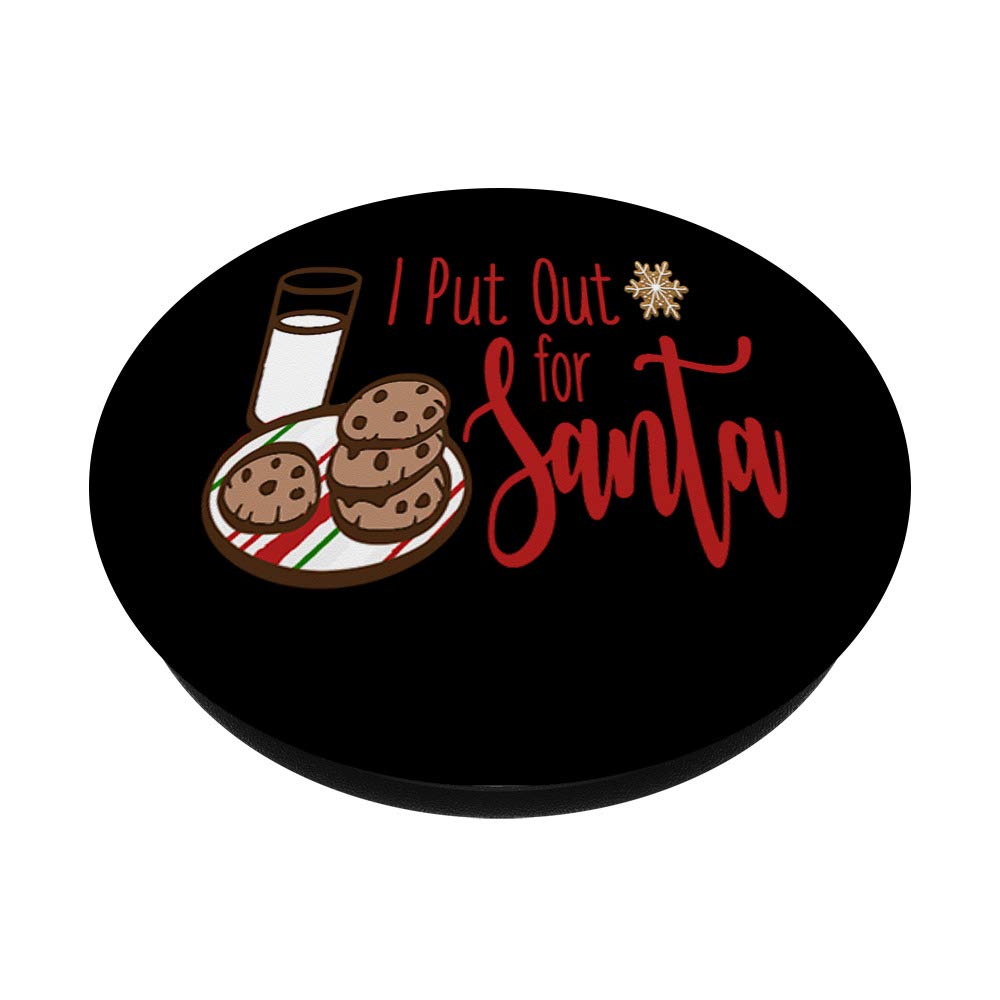 Funny Christmas Cookies and Milk Holiday PopSockets Grip & Stand for Phones & Tablets - Perfect Gift for Santa Lovers & Festive Phone Accessory