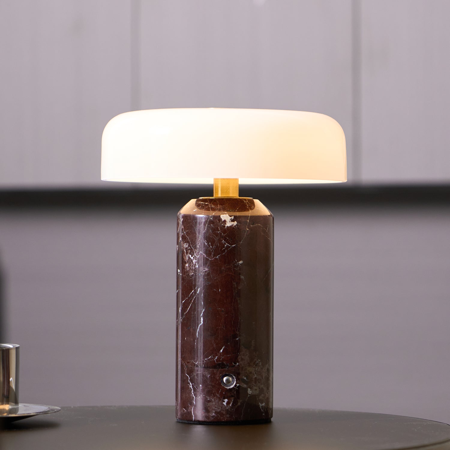 Elegant Lunara Marble Table Lamp - Modern Home & Office Decor Lighting for Bedroom, Living Room, Study - Dimmable LED Desk Lamp with USB Port