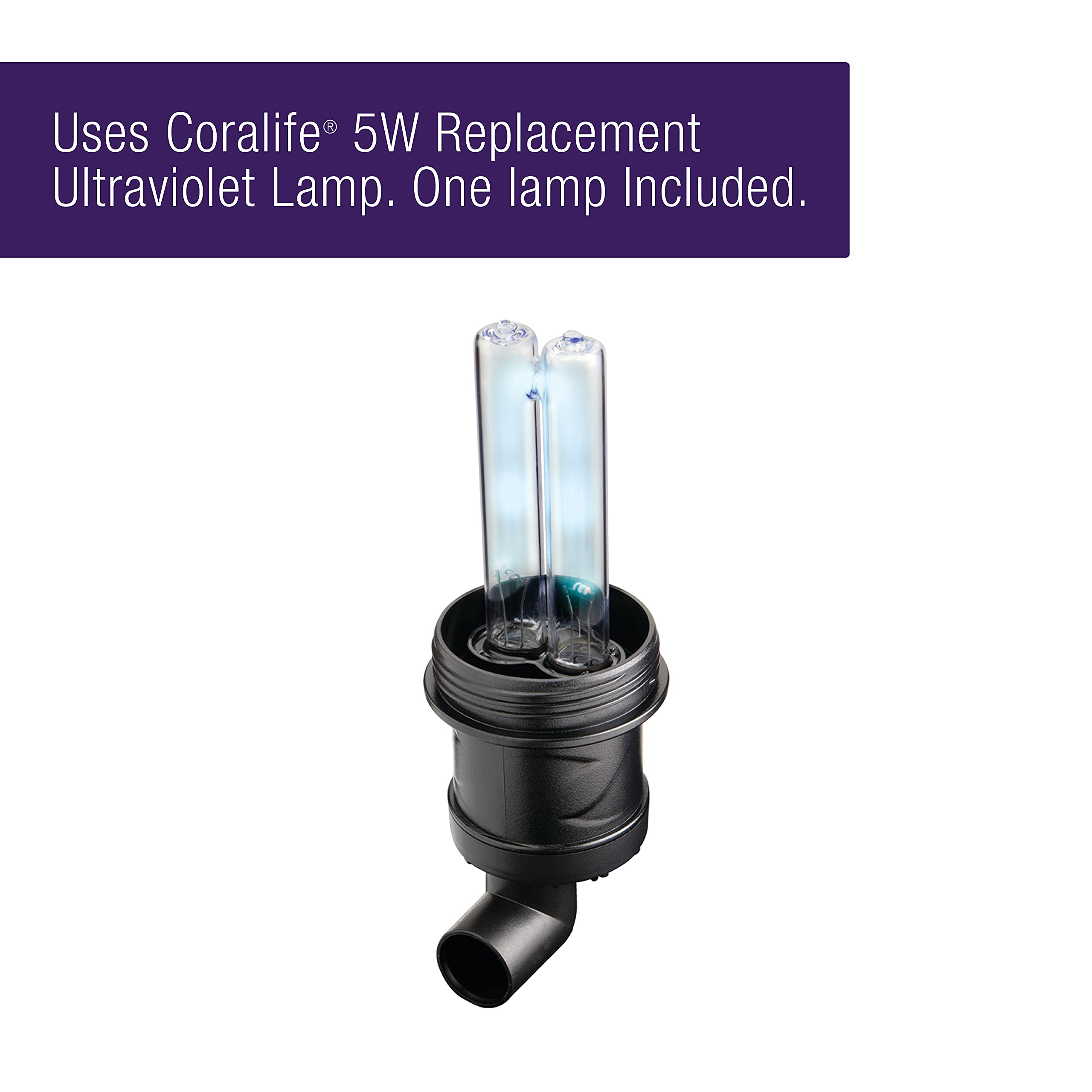 Coralife Mini Turbo-Twist UV Sterilizer for Saltwater Aquariums & BioCubes - Marine Fish Tank Water Purifier for Crystal Clear Water | Ideal for Nano Reefs & Small Aquarium Setups