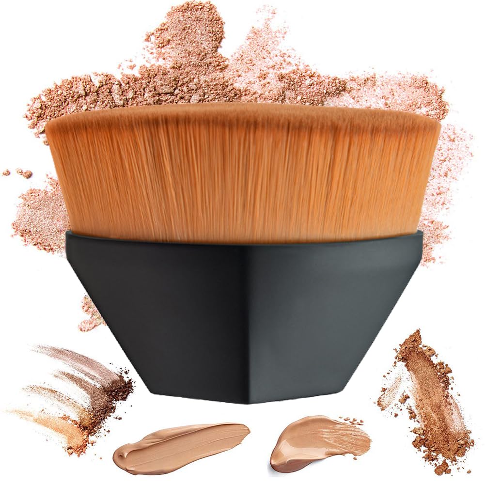 AKOAK 1 Pack Magic Foundation Makeup Brush - Portable Professional Liquid & Cream Foundation Blending Brush with Storage Case | Perfect for Flawless Airbrush Finish & Everyday Makeup Application