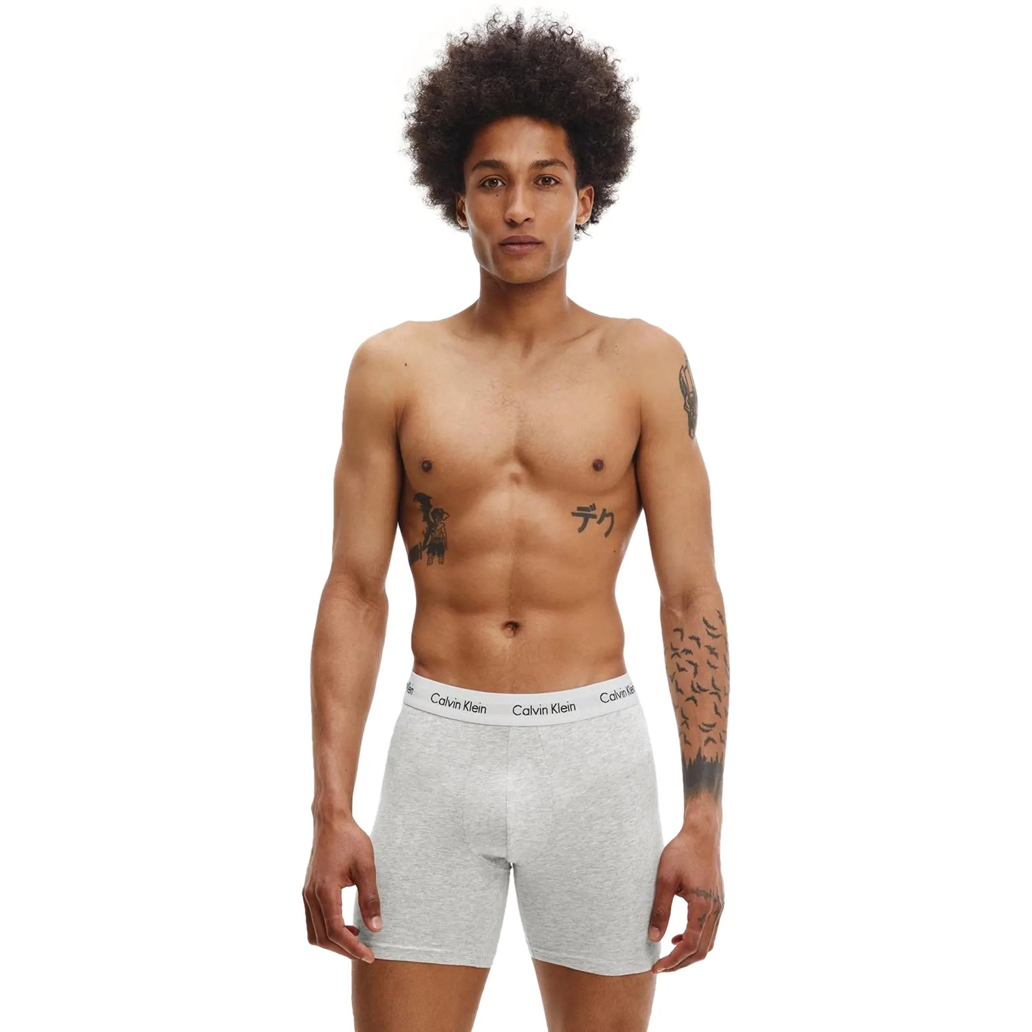 Calvin Klein Men's 3-Pack Boxer Briefs - White, Black, Grey - Soft Cotton Underwear for Everyday Comfort & Support | Perfect for Workout, Travel & Daily Wear