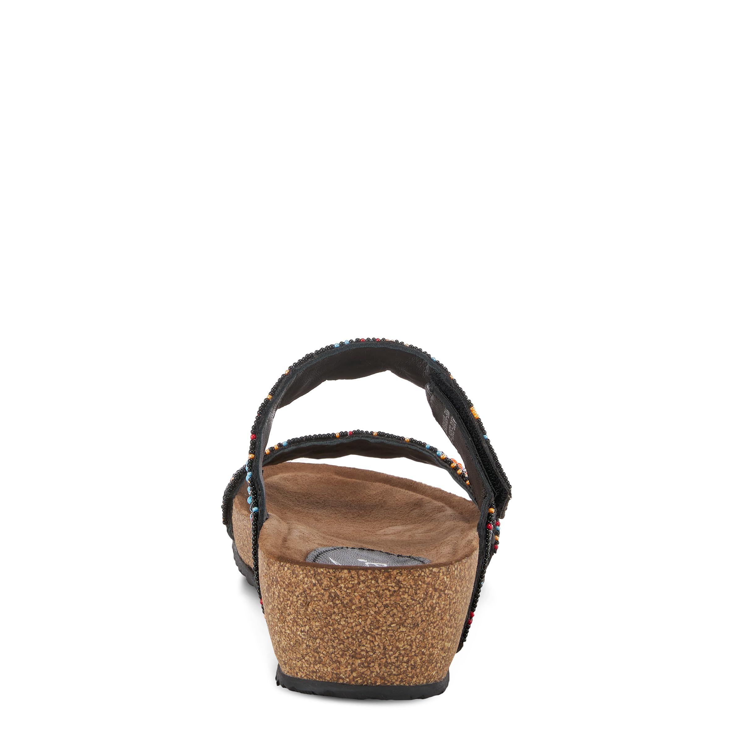 Azura Bahama Slide Sandals for Women - Beaded & Crystal Embellished Cork Wedge Sandals | Comfortable Summer Beach Shoes for Vacation, Poolside, and Casual Outings