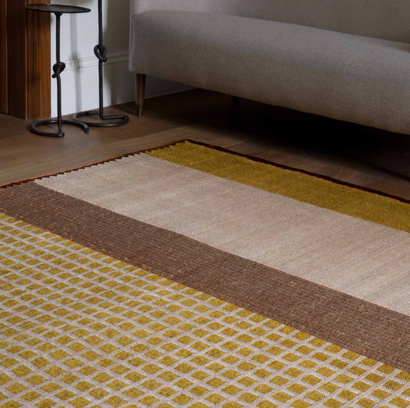 Nina Litchfield Studios x Tapistelar Oscar Rug - Handmade Bohemian Area Rug for Living Room, Bedroom & Home Decor