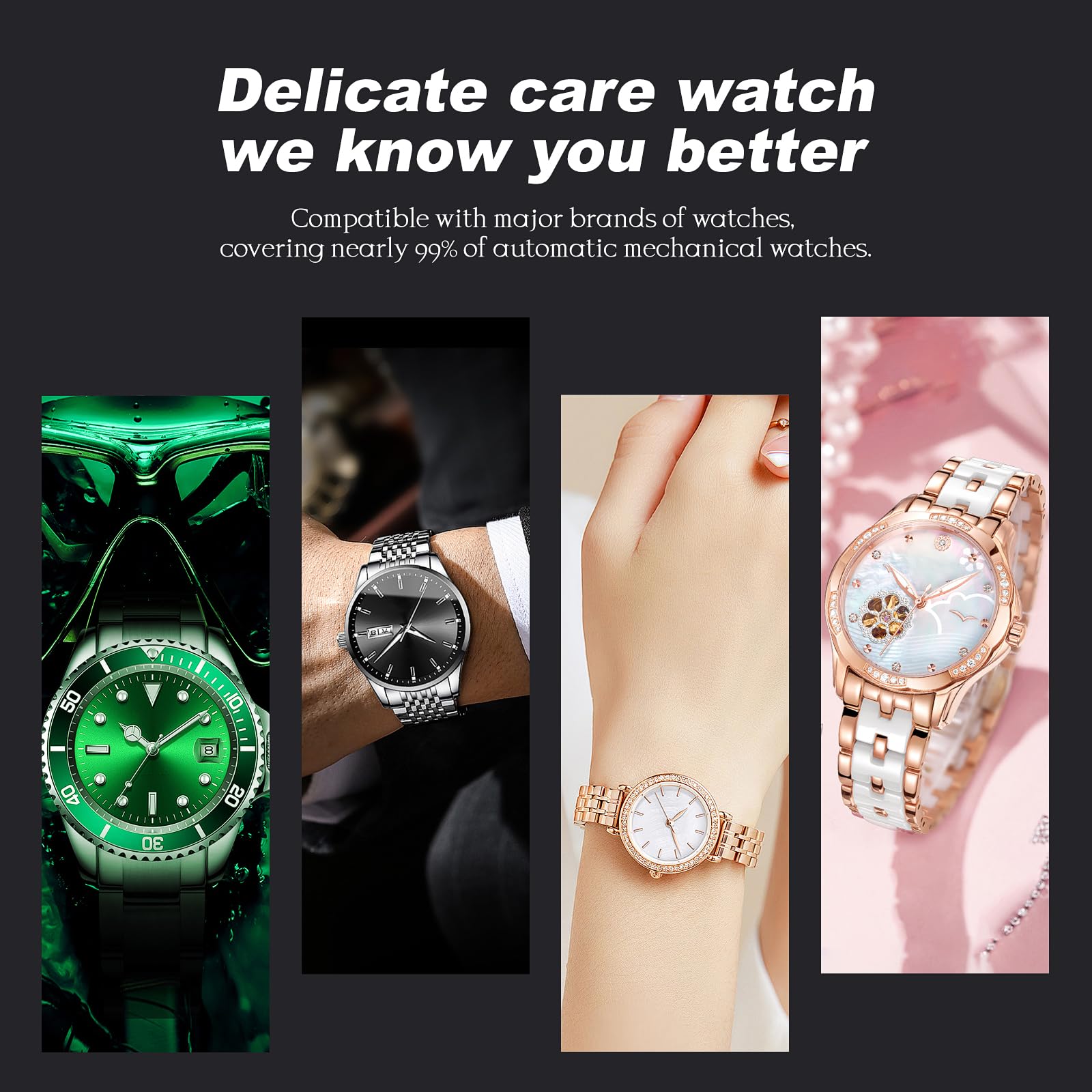Premium Automatic Watch Winder Box for Mechanical Watches - 360° Silent Rotation, Elegant Glass Display Case | Perfect Watch Storage for Home, Office & Travel