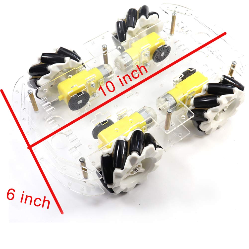 **Mecanum Wheel Robot Kit - 4WD Omnidirectional Smart Robot Car Chassis Kit for DIY Robotics, STEM Education & Automation Projects**