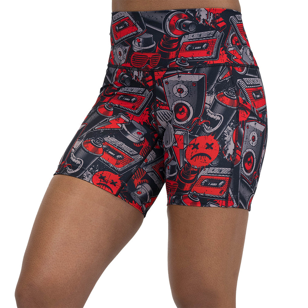 Trendy Graffiti Print Shorts for Men & Women - Stylish Streetwear Summer Casual Shorts | Perfect for Gym, Beach, and Everyday Wear