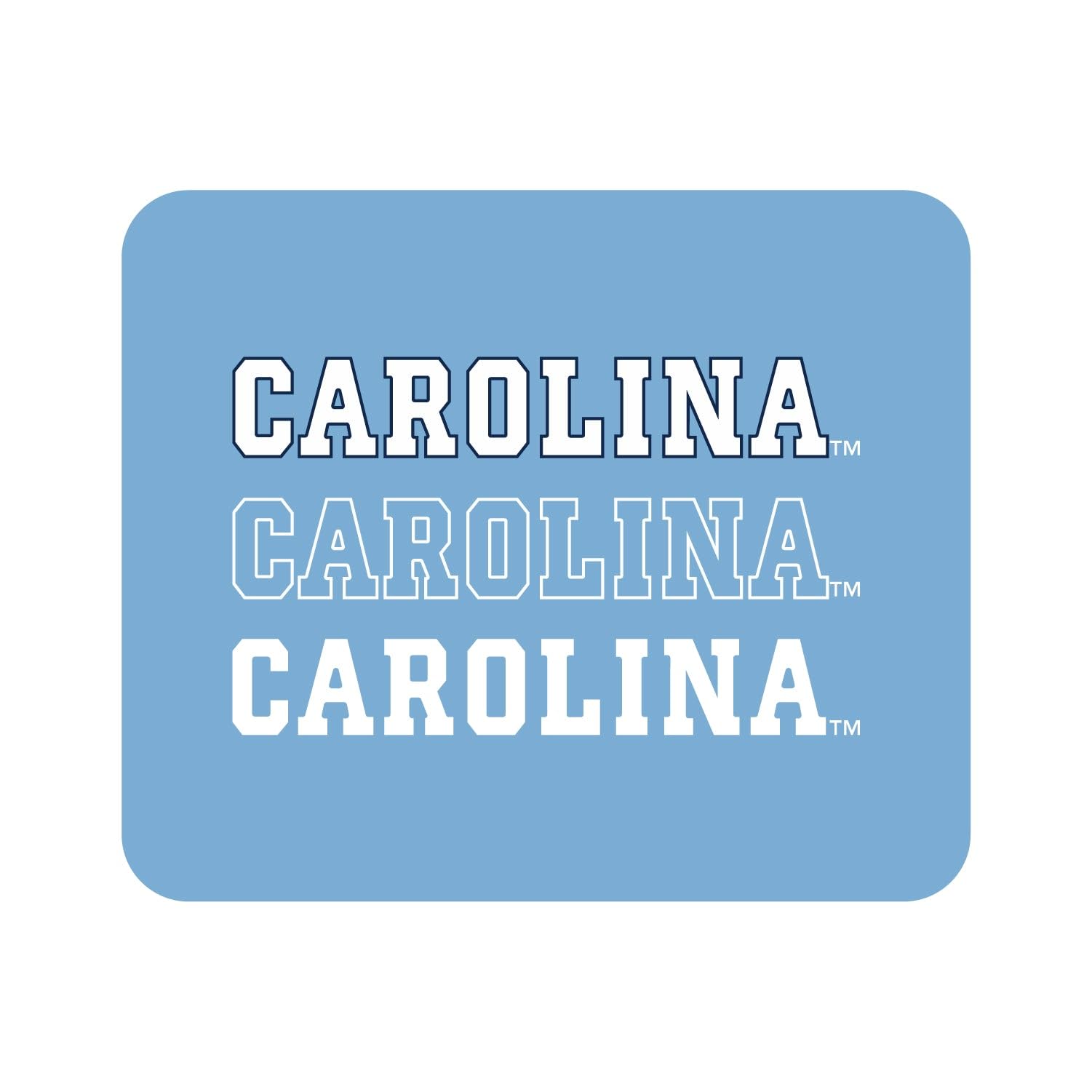 UNC Tar Heels Mouse Pad - Non-Slip Fabric Gaming & Office Desk Mat with University of North Carolina Logo - Perfect for Students, Alumni & Fans (Standard/Triple Wordmark Design)