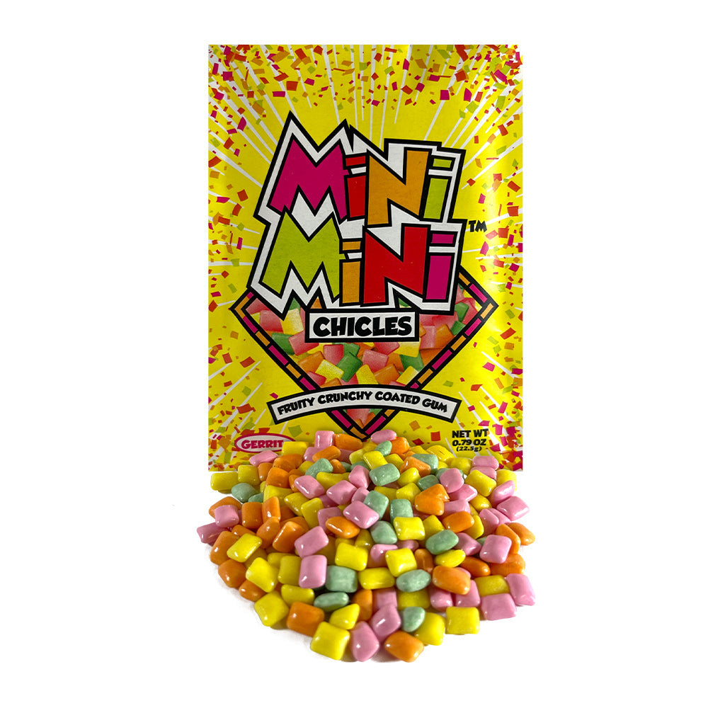 Gerrit's Mini Mini Chicle Fruit Gum - 20 Count Box | Delicious Chewing Gum for Kids, Parties & On-the-Go Snacking