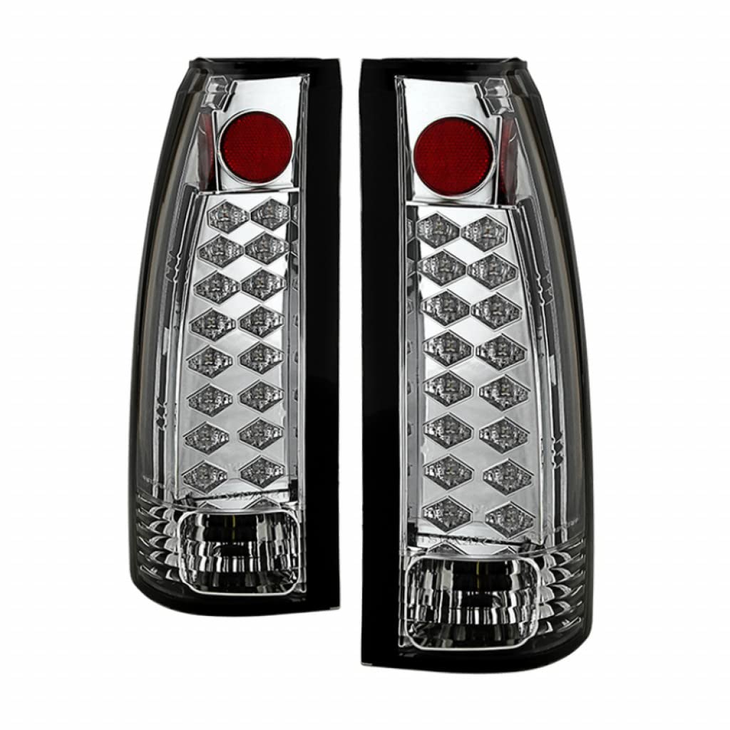 1992 GMC C2500 Suburban LED Tail Lights Pair - Driver & Passenger Side Chrome Replacement | Perfect for Night Driving & Enhanced Safety