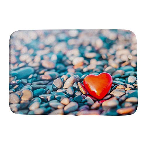 Valentines Day Red Heart Pebble Beachle
