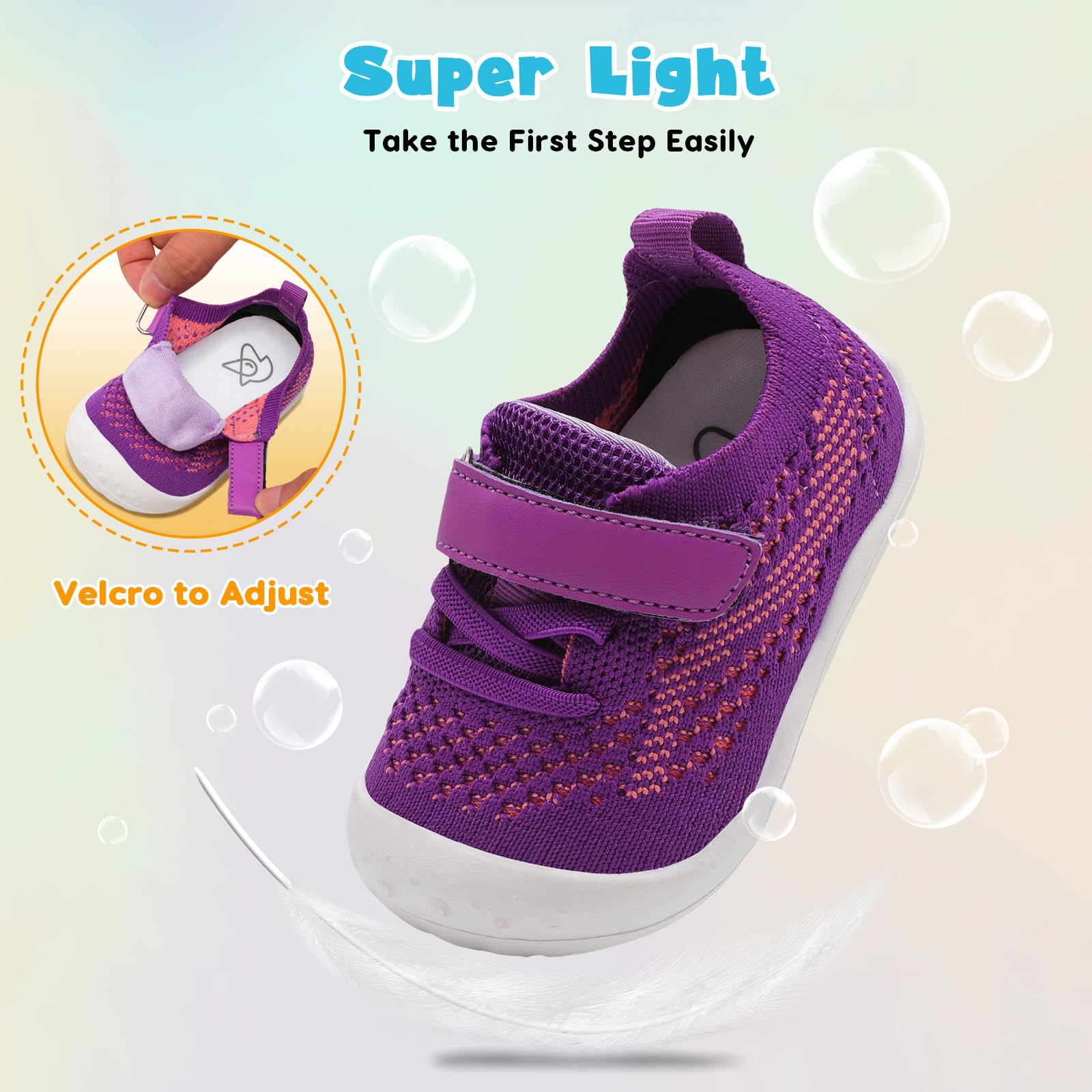 LeIsfIt Baby Walking Shoes for Girls & Boys - Lightweight Non-Slip First Walkers | Infant Sneakers & Crib Shoes for Early Steps | Perfect for Indoor Play, Outdoor Adventures & Special Occasions