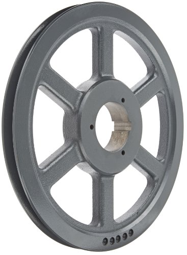 Browning 1B5V124 Split Taper Sheave - Cast Iron 1 Groove Pulley for A/B/5V Belts with B Bushing | Ideal for Industrial Machinery & Power Transmission Systems