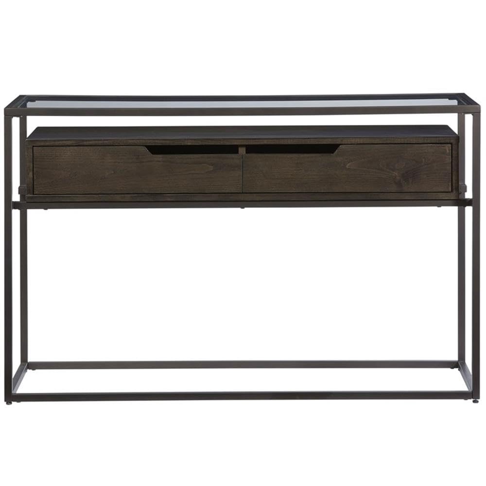 Progressive Presidio Sofa Console Table - Brown Wooden Entryway Furniture for Living Room, Hallway & Office Organization