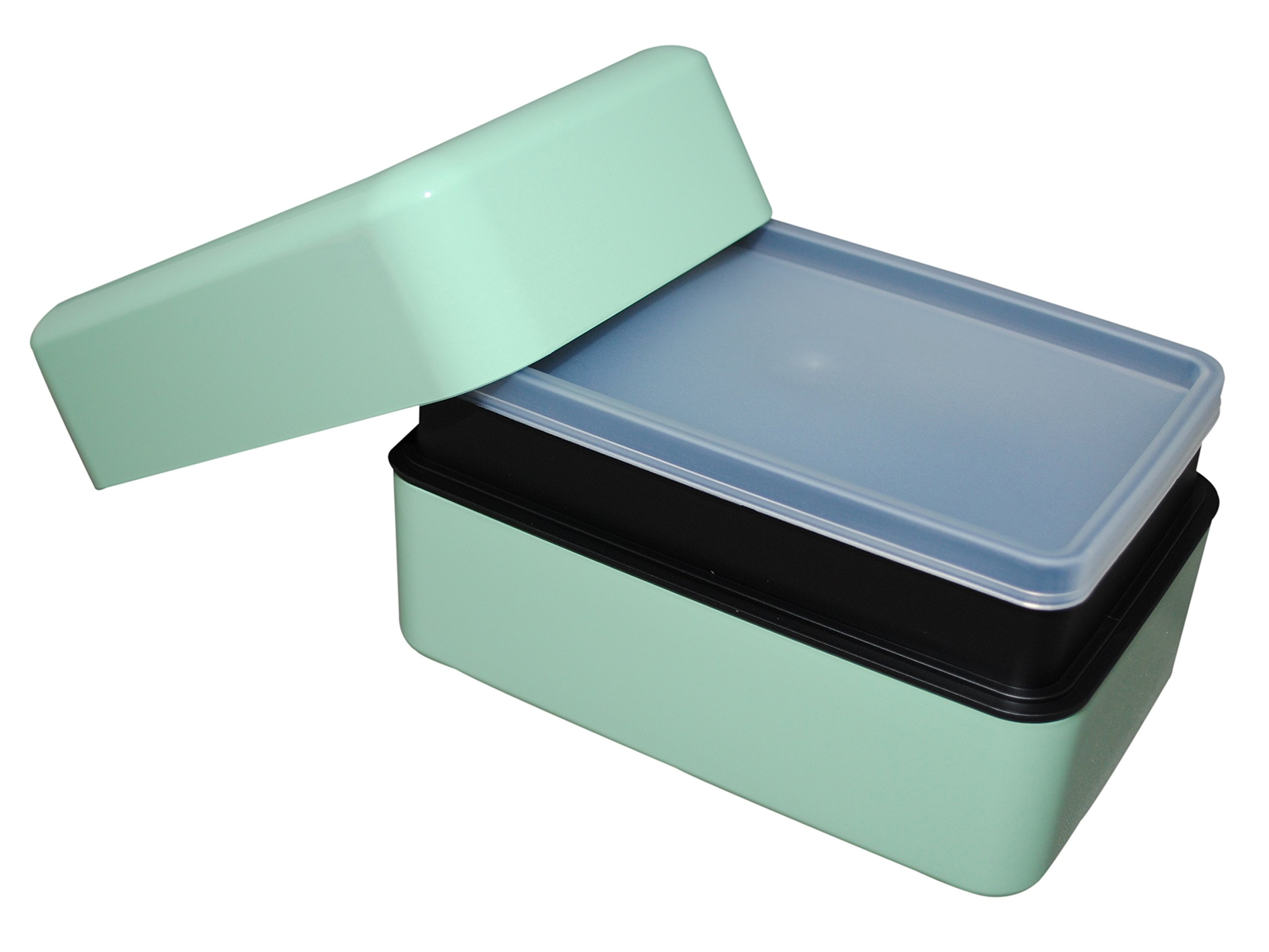 Eco-Friendly Japanese Bento Lunch Box - TAKENAKA Nibble Box, BPA-Free & Recycled Plastic, Microwave & Dishwasher Safe (Peppermint/Cream) - Perfect for Office Meals, School Lunches & Picnics