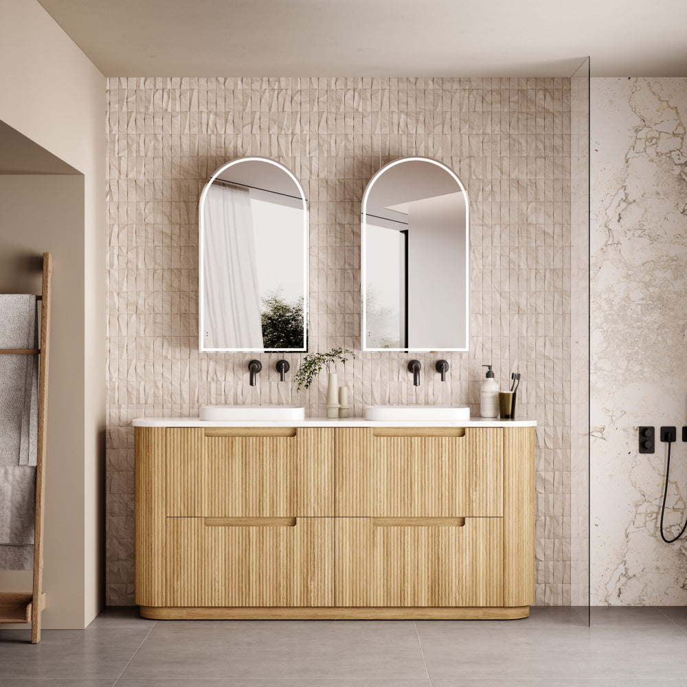 Aulic 1800mm Modern Bathroom Vanity with Solid Surface Top & Palis Top - CA58 1800D ST66FT - Perfect for Master Bathroom, Guest Bath & Luxury Home Renovation