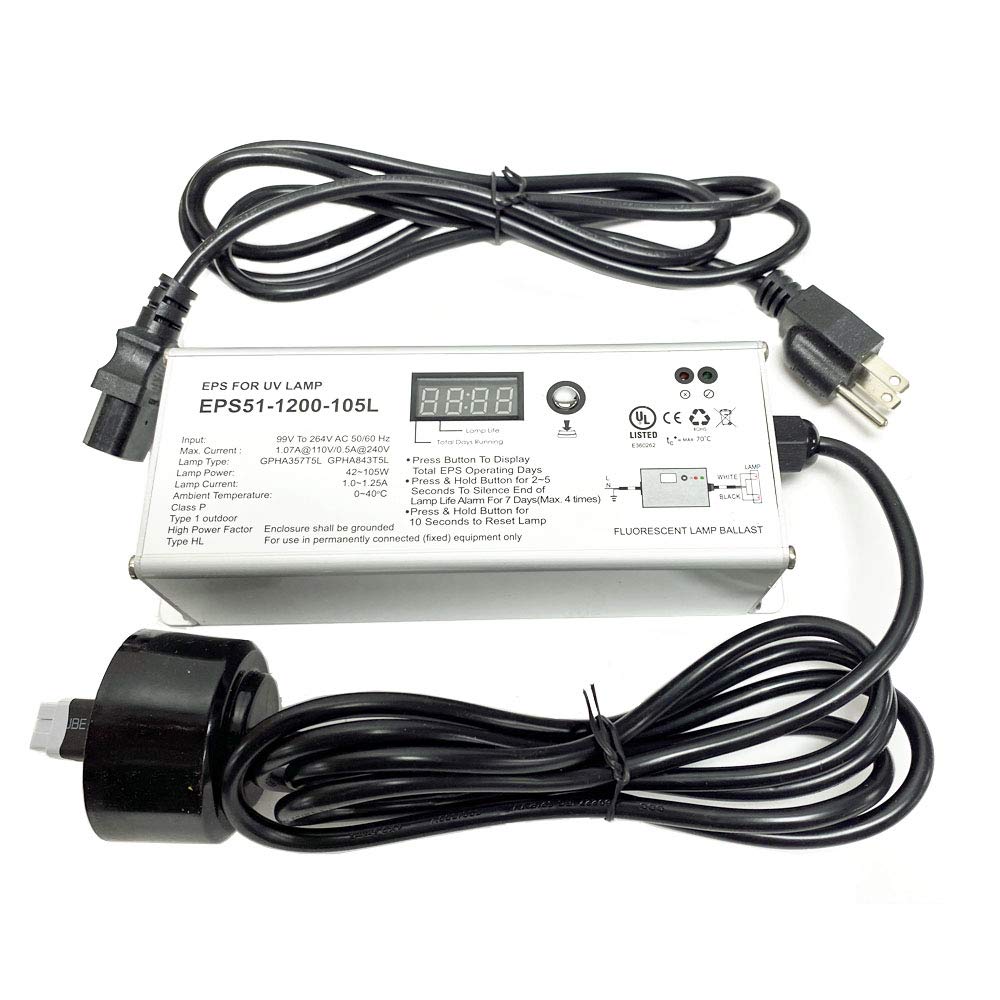 Lifegard Aquatics Pro-MAX UV Sterilizer Ballast - 55W, 90W, 120W Replacement for Aquarium Water Purification | Fish Tank UV Light for Clean & Healthy Water