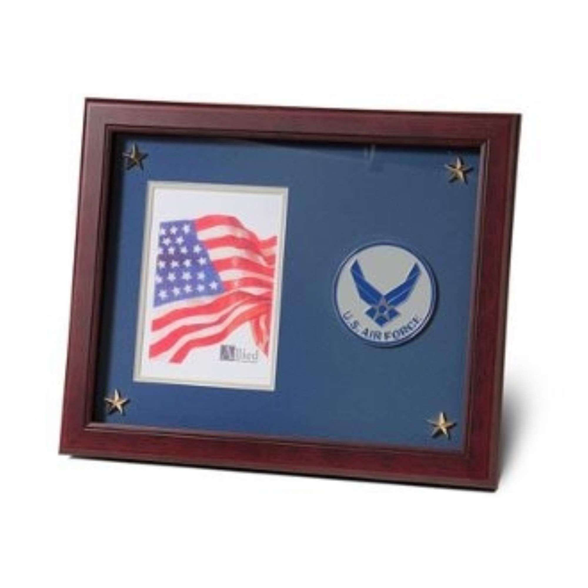 5x7 Aim High Air Force Medallion Picture Frame - Military Display Case for Awards & Memorabilia - Perfect for Office, Home Decor & Military Gifts