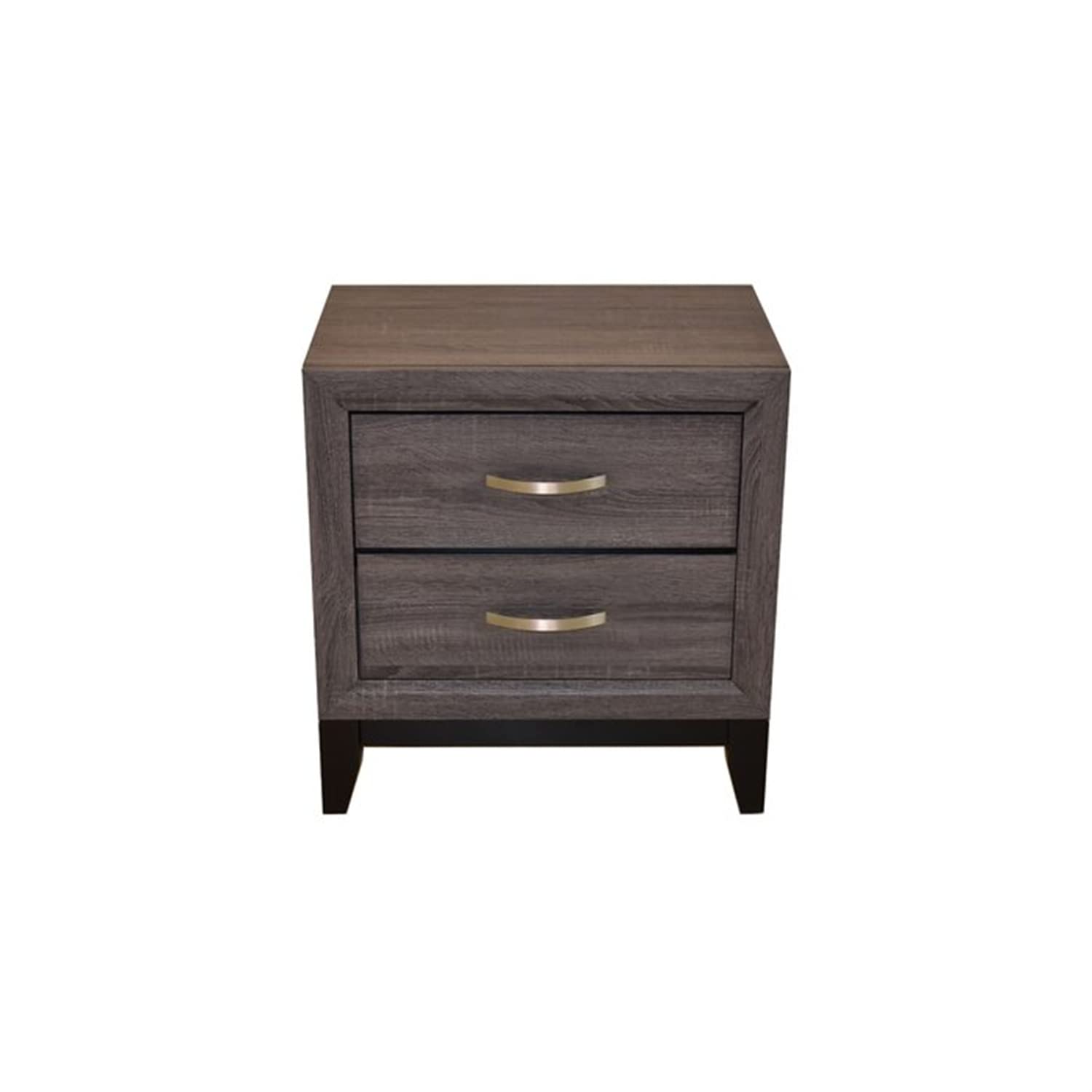 4Pcs Queen Size Solid Wood Bedroom Furniture Set with Headboard & Footboard - Includes Nightstand, Dresser & Mirror in Gray - Perfect for Modern Master Bedroom & Guest Room Decor