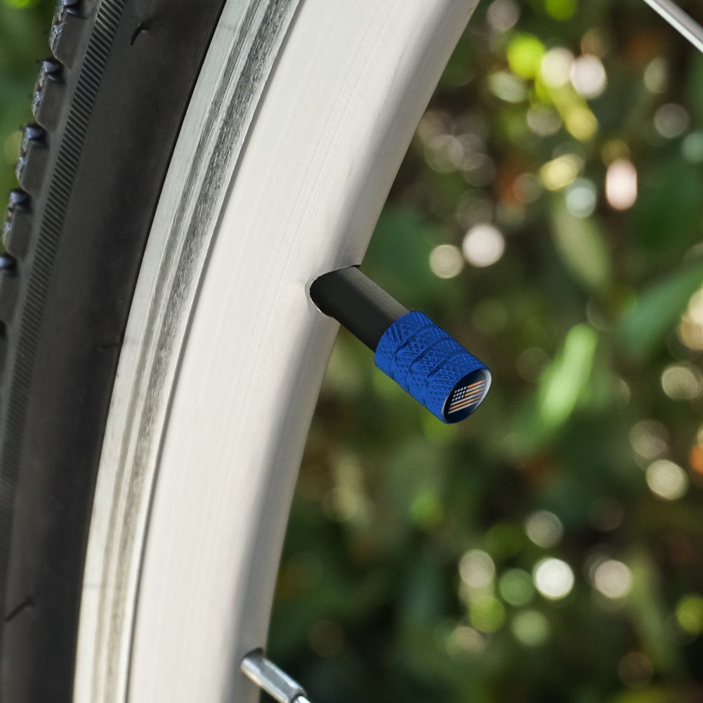 USA Flag Bullet Valve Stem Caps for Bikes & Motorcycles - 2nd Amendment Style