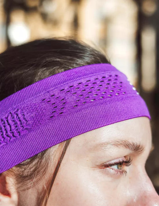 Compressport Unisex Thin Headband On/Off - Sweat-Wicking Sports Headband for Running, Cycling & Workouts - Lightweight & Breathable (Lilac)
