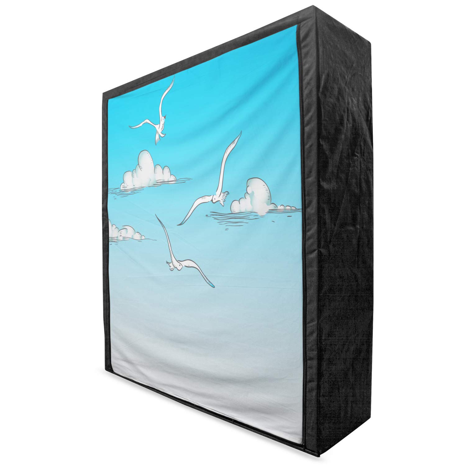Ambesonne Seagulls Portable Fabric Wardrobe - 59