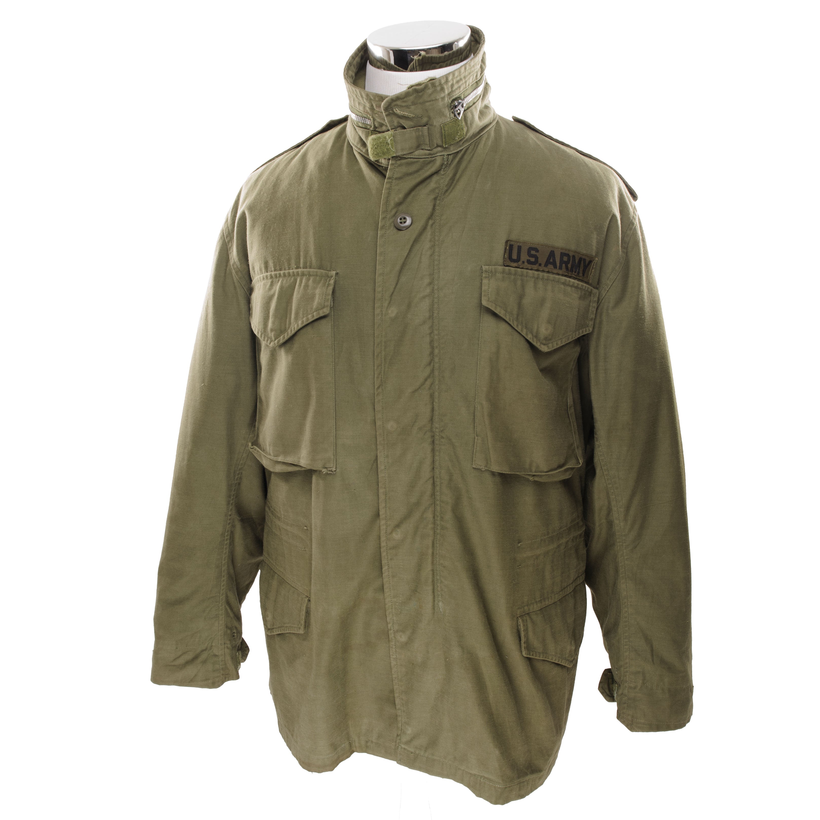 Vintage 1970s US Army M65 Field Jacket with Patches - Vietnam War Era - Medium Regular Size - Military Surplus Outerwear for Collectors & Outdoor Enthusiasts