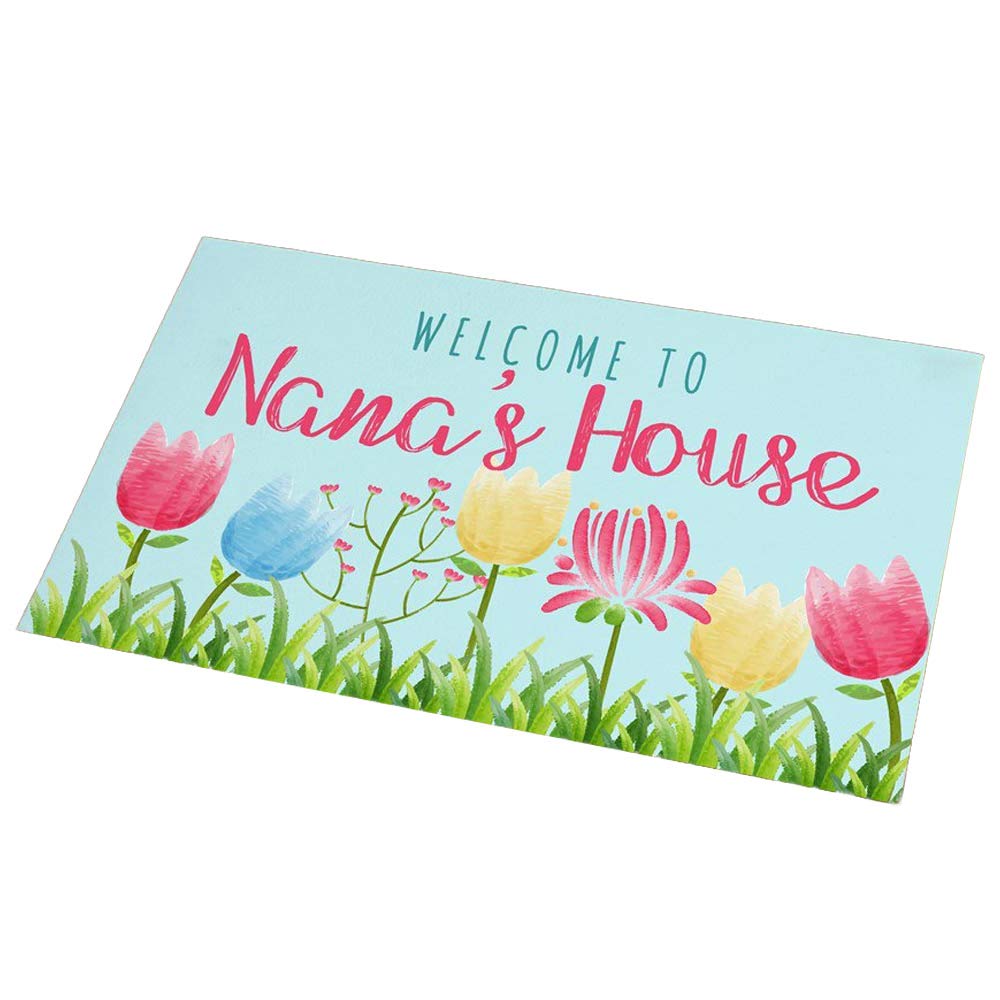 Personalized Welcome Doormat - Custom 'Welcome to Nana's House' Doormat for Front Door | Perfect Housewarming Gift & Home Decor for Grandma's House