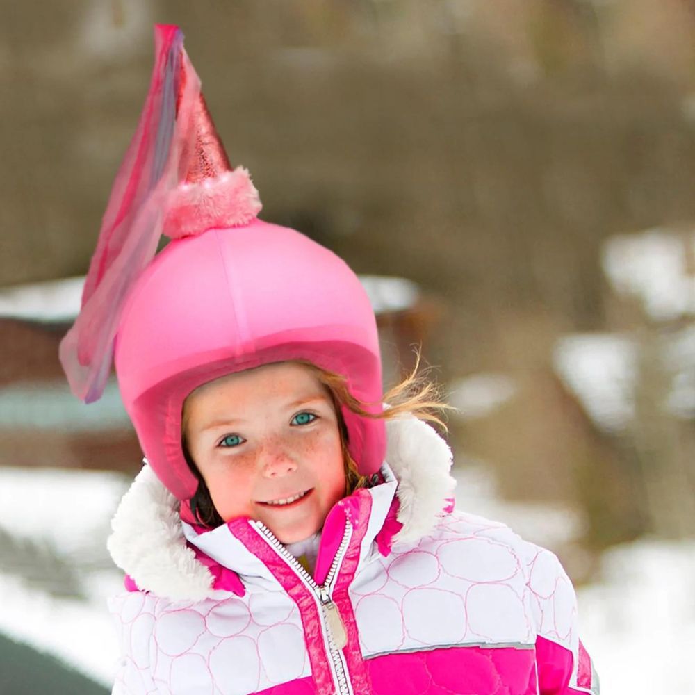 CoolCasc Snow Princess LED Ski Helmet Cover - Warm Winter Snowboarding Accessory for Women & Kids | Perfect for Ski Resorts, Snow Parks & Winter Sports