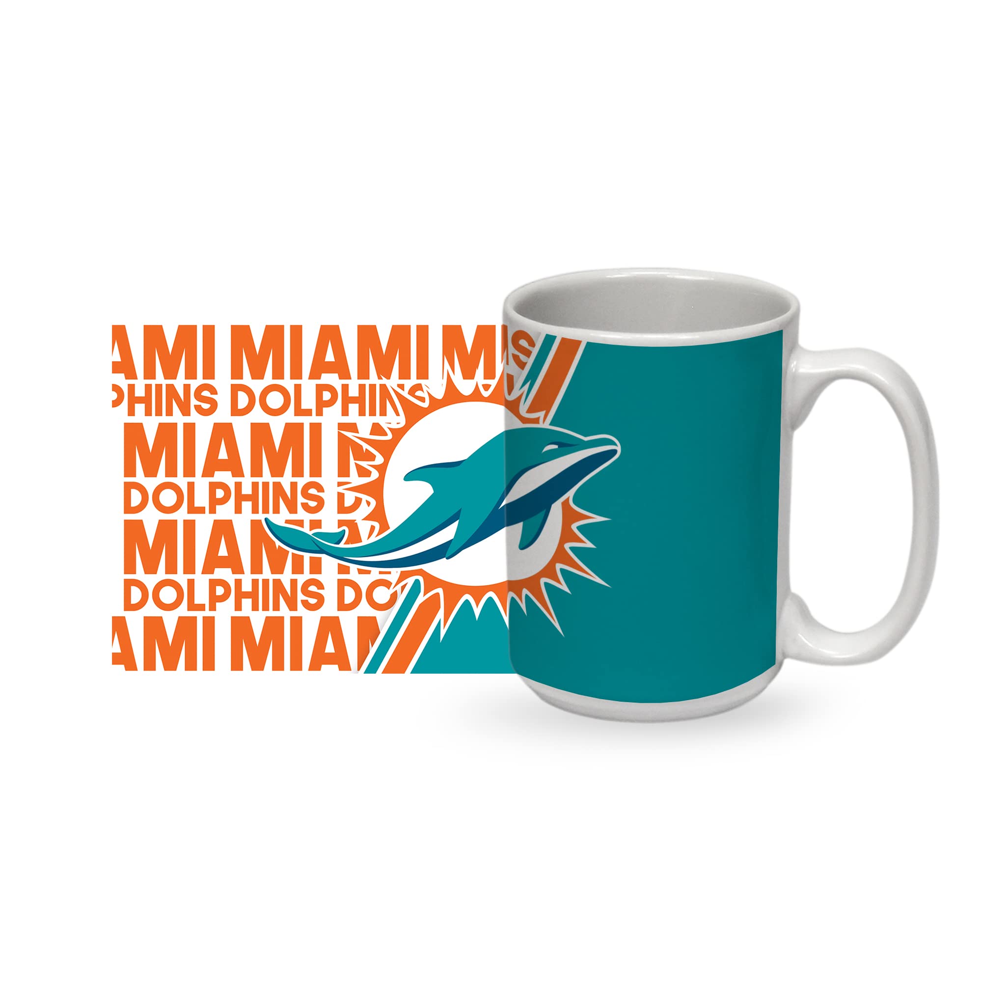NFL Football 15 oz White Ceramic Mug - Officially Licensed Team Logo Coffee Cup for Fans | Perfect for Game Day, Office Use & Gift Giving