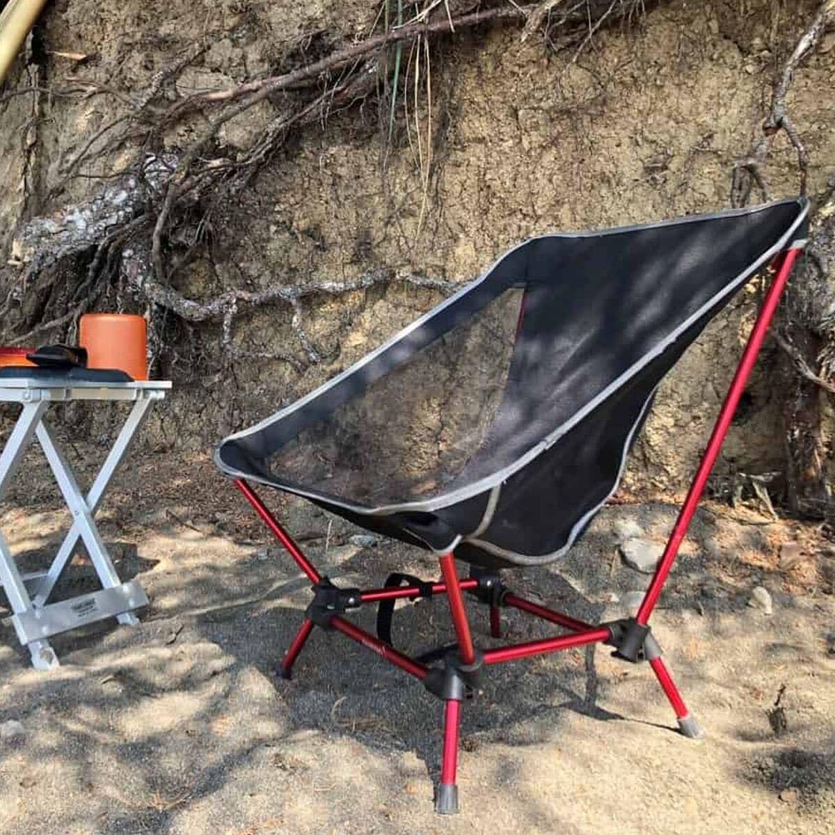 TravelChair 7789L Low Joey Portable Folding Camping Chair - Lightweight, Compact & Durable (Red) - Perfect for Outdoor Adventures, Beach Trips, Picnics & Backpacking