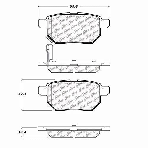 Centric Parts Posi-Quiet Ceramic Brake Pads - 105.13540 (3-Pack) | Low Noise & Dust Performance | Perfect for Daily Commuting & City Driving