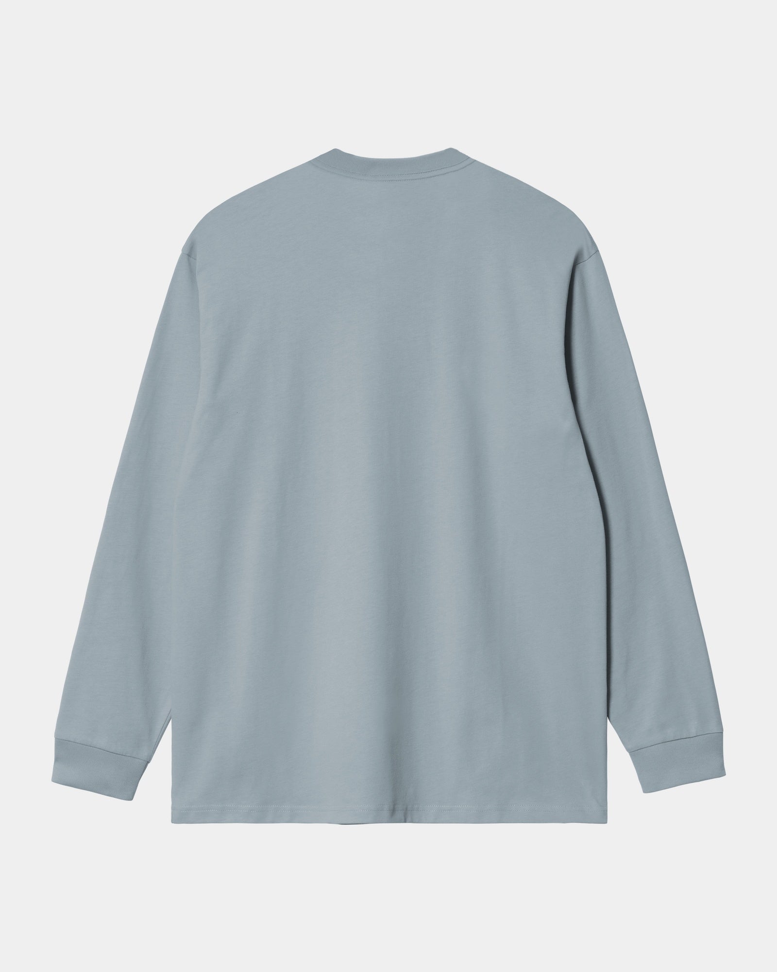 Chase Long Sleeve T-Shirt for Men - Soft Cotton Crewneck Shirt in Frosted Blue | Casual Wear, Layering & Everyday Comfort