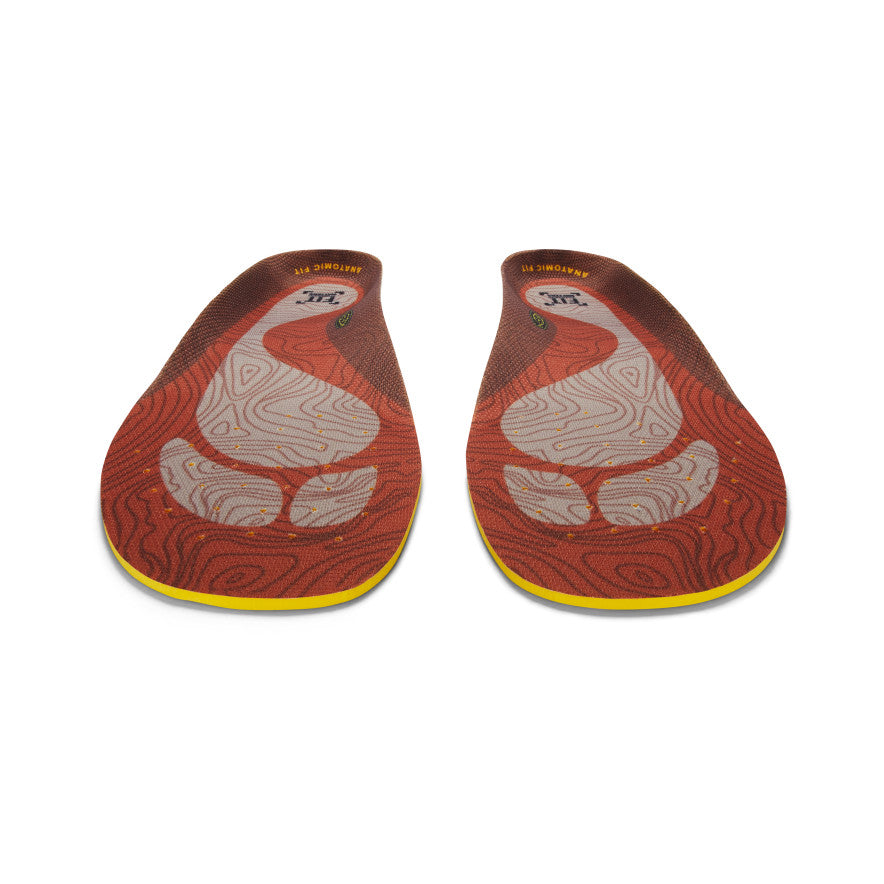 Men's K 10 Outdoor Replacement Insoles - Breathable Arch Support for Hiking & Work Boots (Burnt Orange) | All-Day Comfort for Walking, Running & Standing